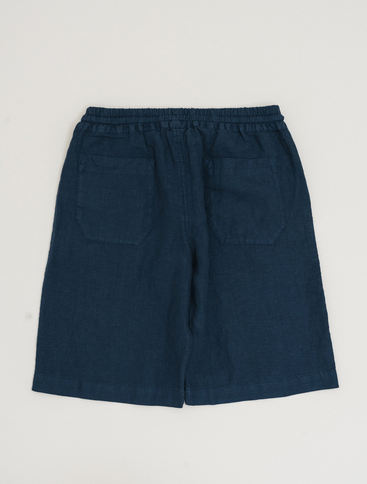 Drawsting Linen Shorts Navy