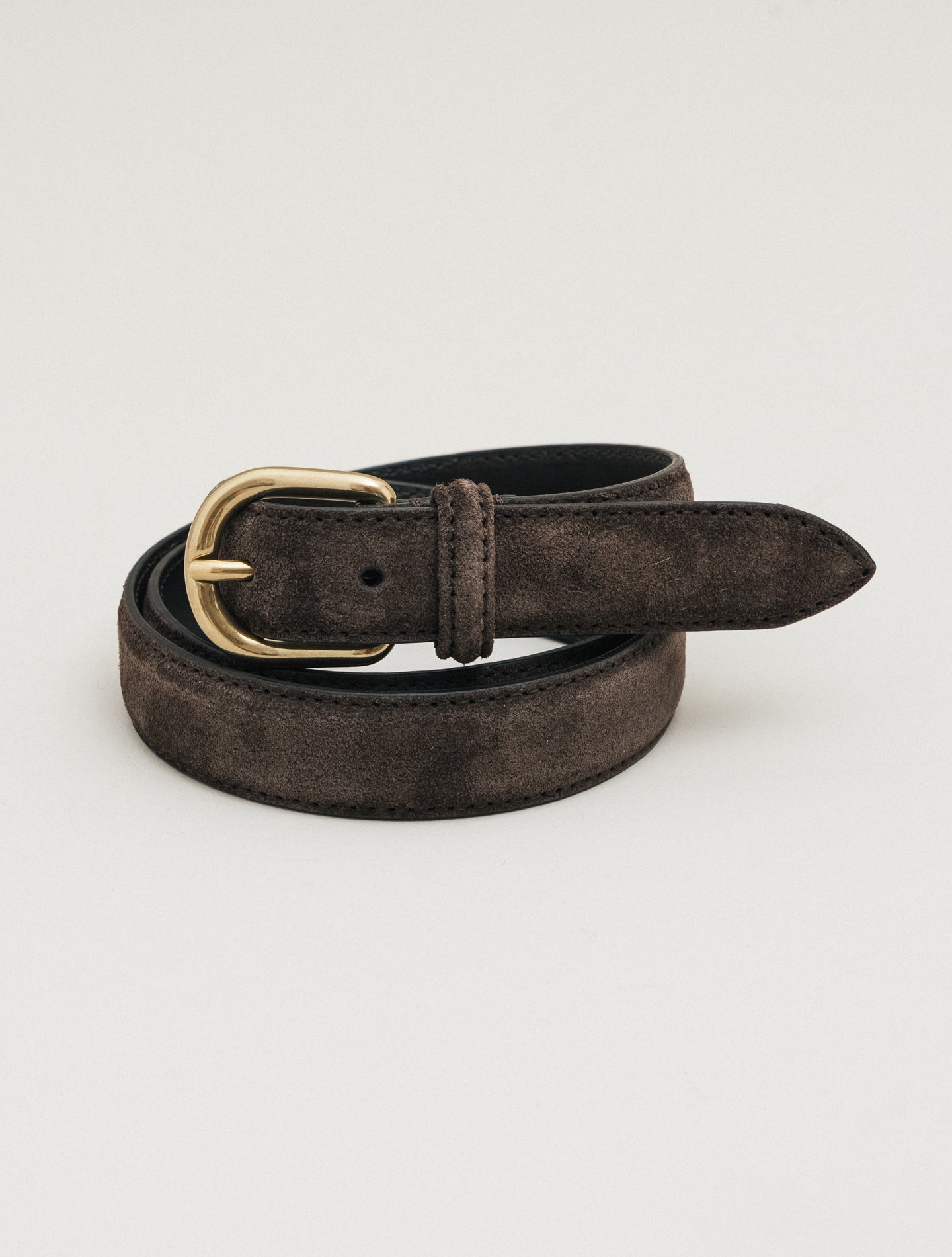 Suede Belt Brown