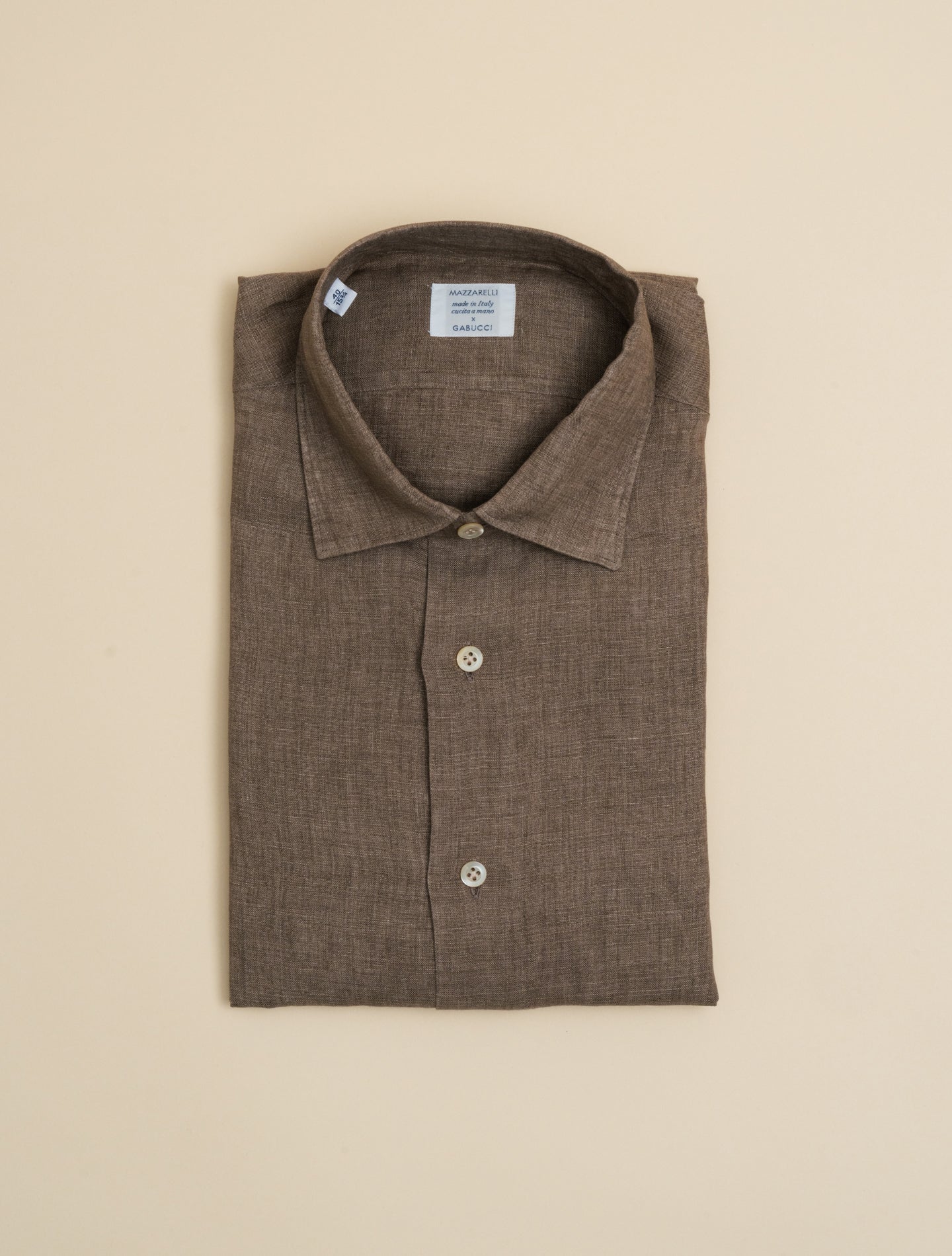 Linen Relaxed Fit Shirt Brown
