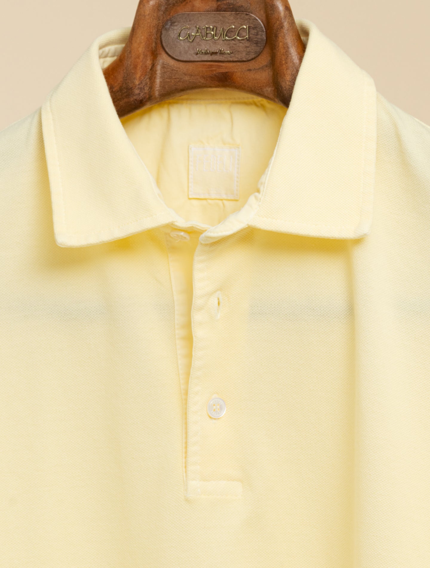 North Organic Cotton Pique Polo Shirt Light Yellow
