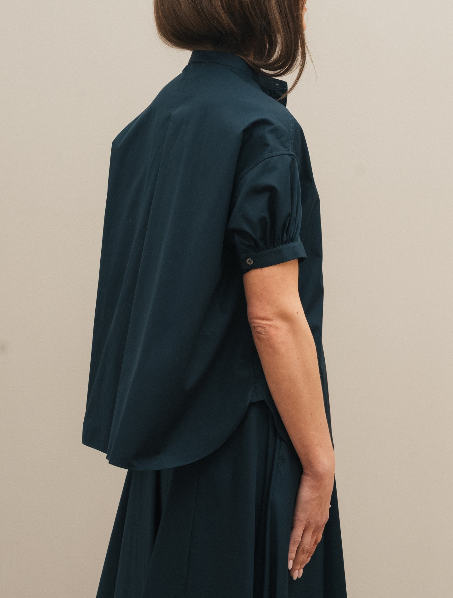 A - lined Poplin Short Sleeve Shirt Navy Aspesi Shirts IT 38