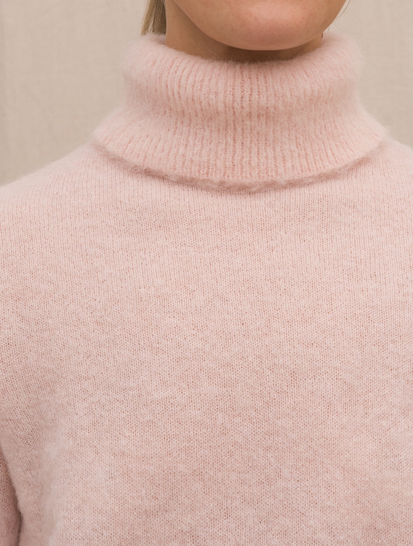 Alpaca Rollneck Short Sleeve Pink Lardini Knitwear XS