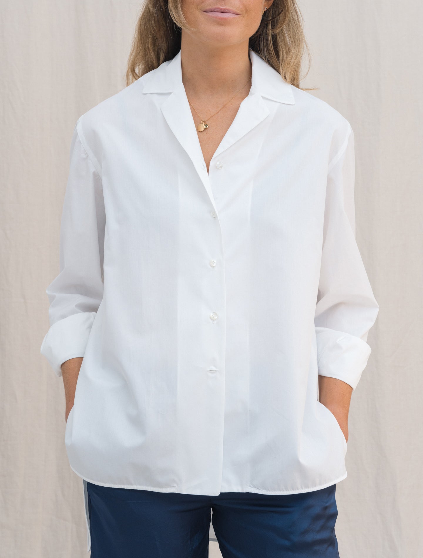Antonella Cotton Shirt White Finamore Shirts IT 38