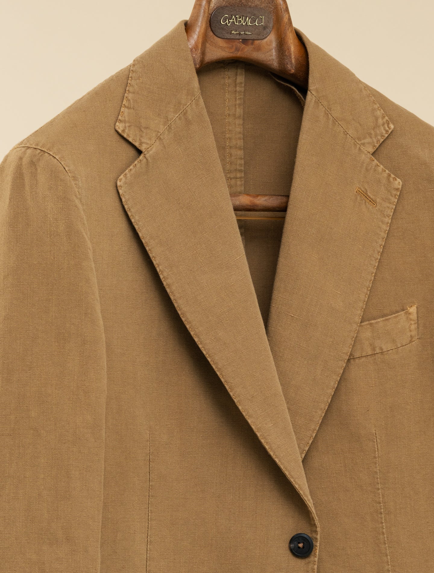 Art1 Single Breasted Canapa Cotton Jacket Tabacco Gigi Jackets 48