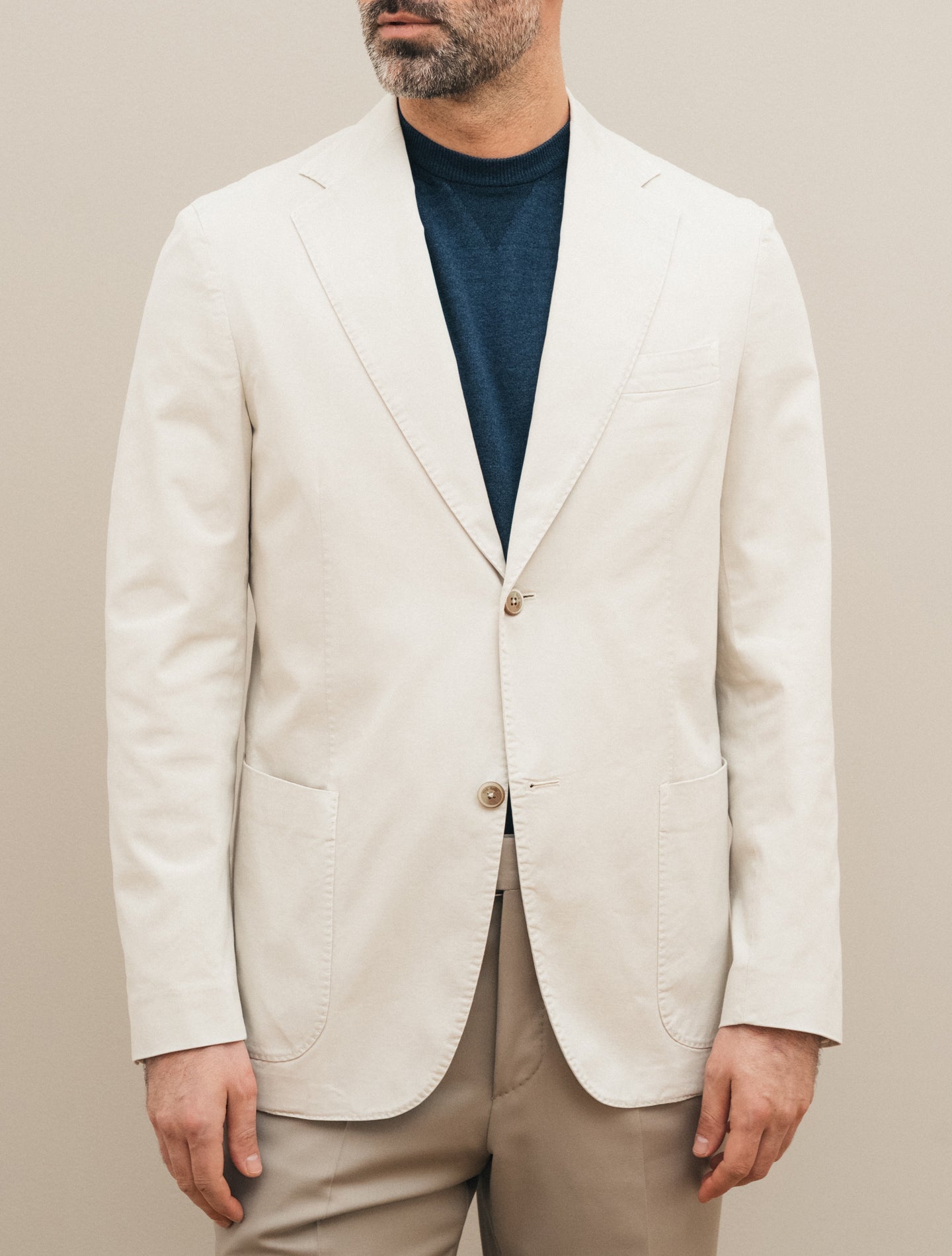 Art1 Single Breasted Cotton Jacket Beige Gigi Jackets 46