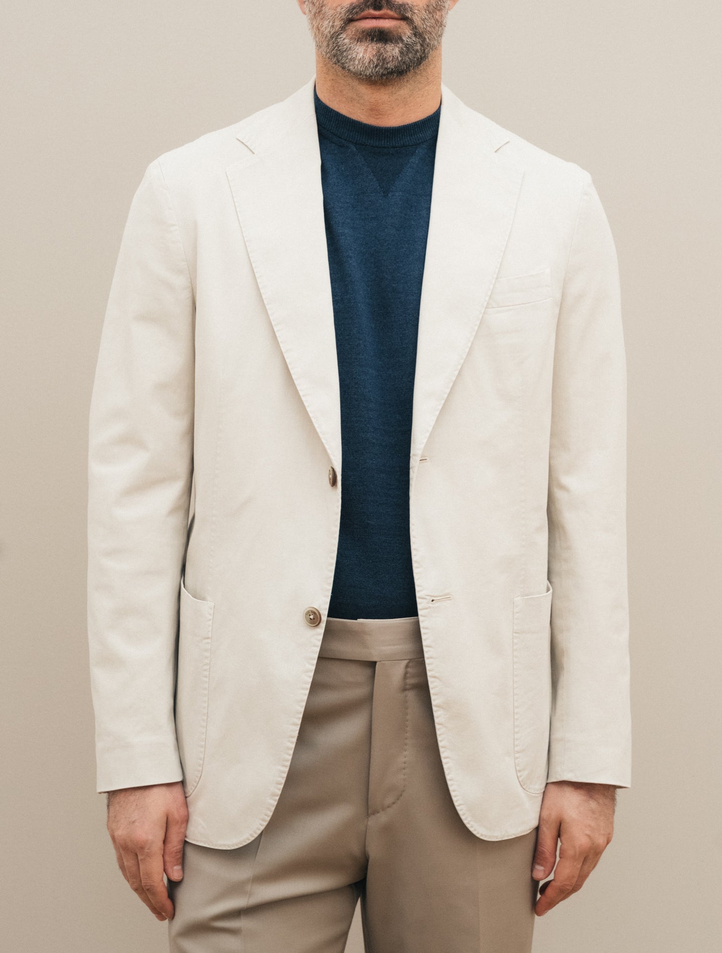 Art1 Single Breasted Cotton Jacket Beige Gigi Jackets 46