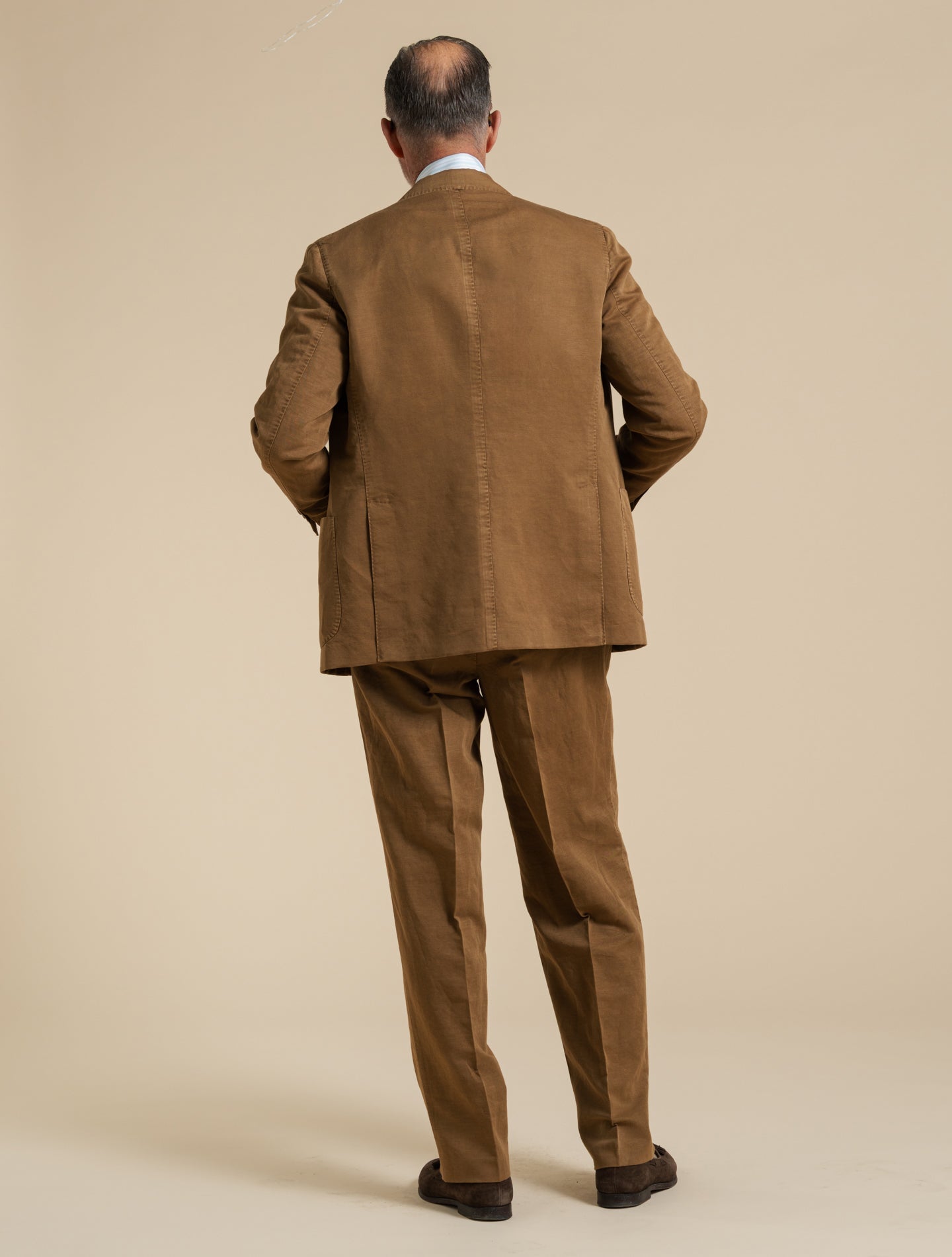 Art2 Double Breasted Linen Cotton Suit Tabacco Gigi Suits 48