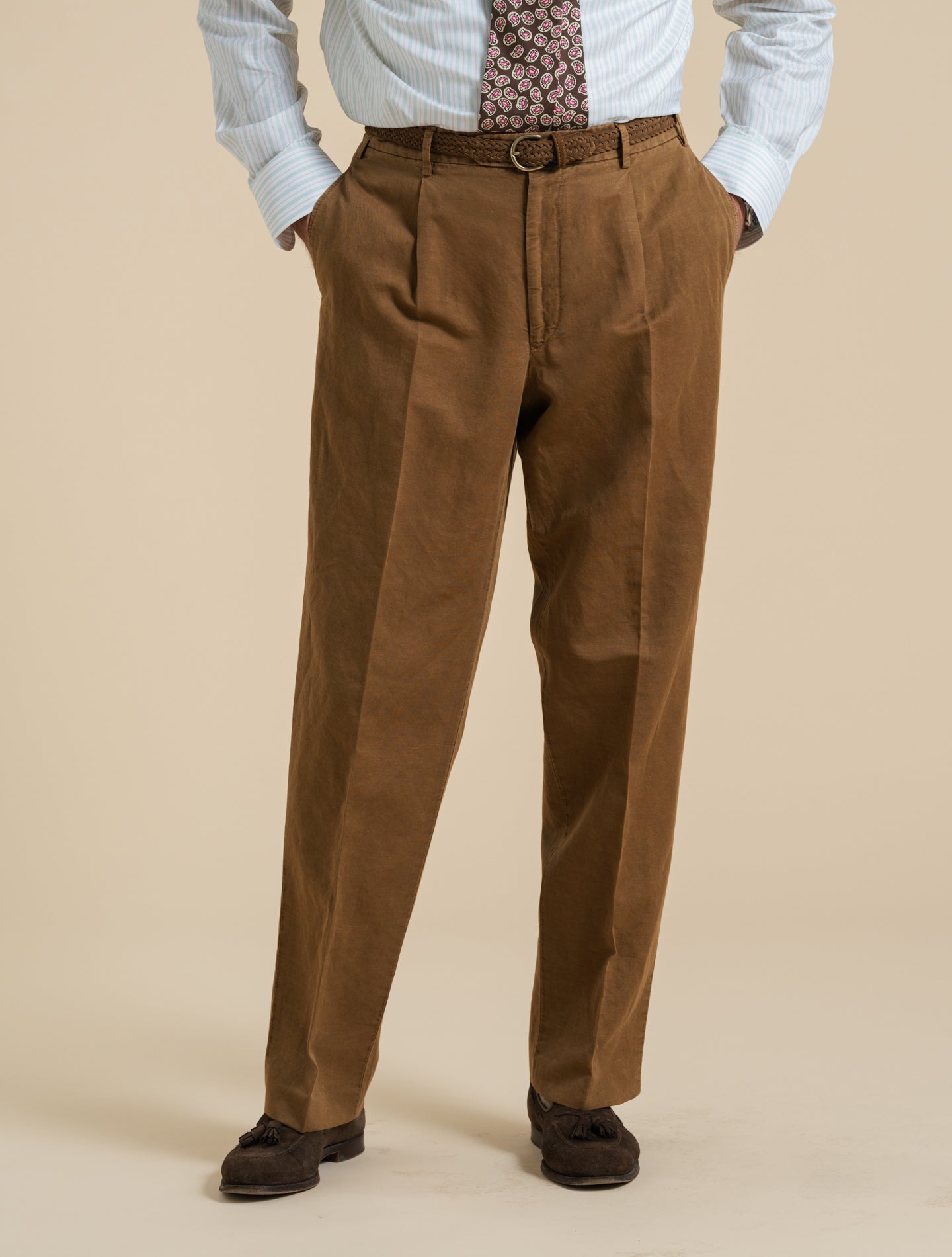 Art2 Double Breasted Linen Cotton Suit Tabacco Gigi Suits 48