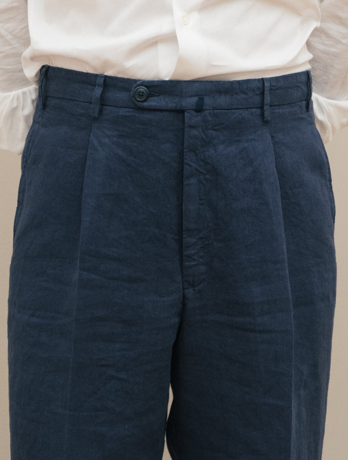 Art2 Double Breasted Washed Linen Suit Blue Gigi Suits 48