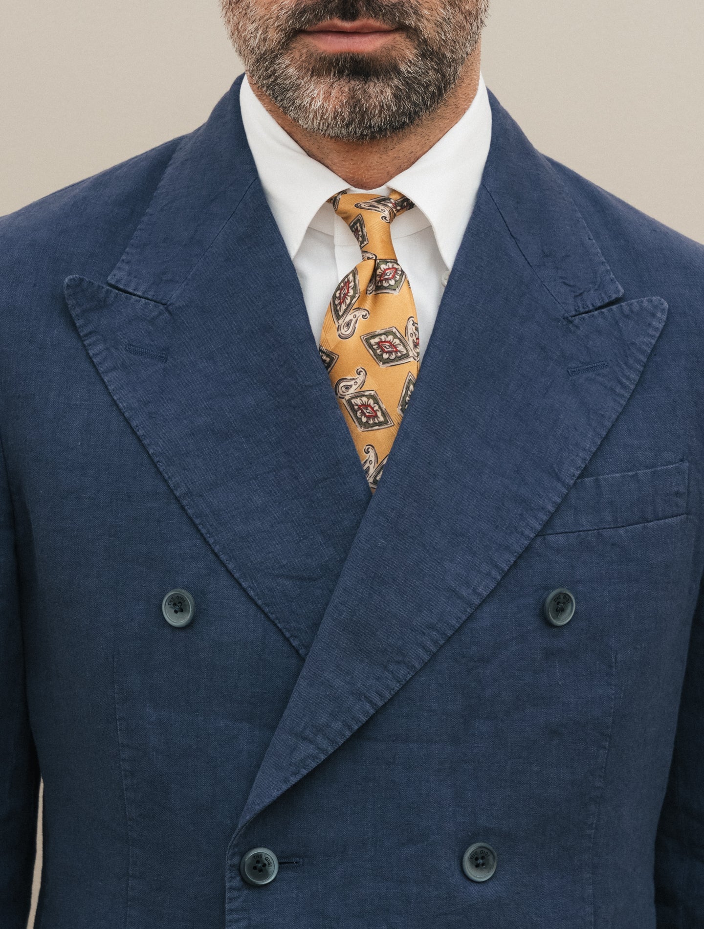 Art2 Double Breasted Washed Linen Suit Blue Gigi Suits 48