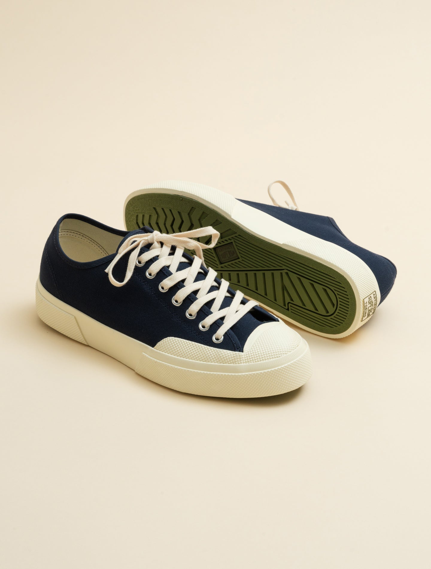 Artifact 2432 Works Low Cut Cotton Canvas Navy Superga Sneakers 40