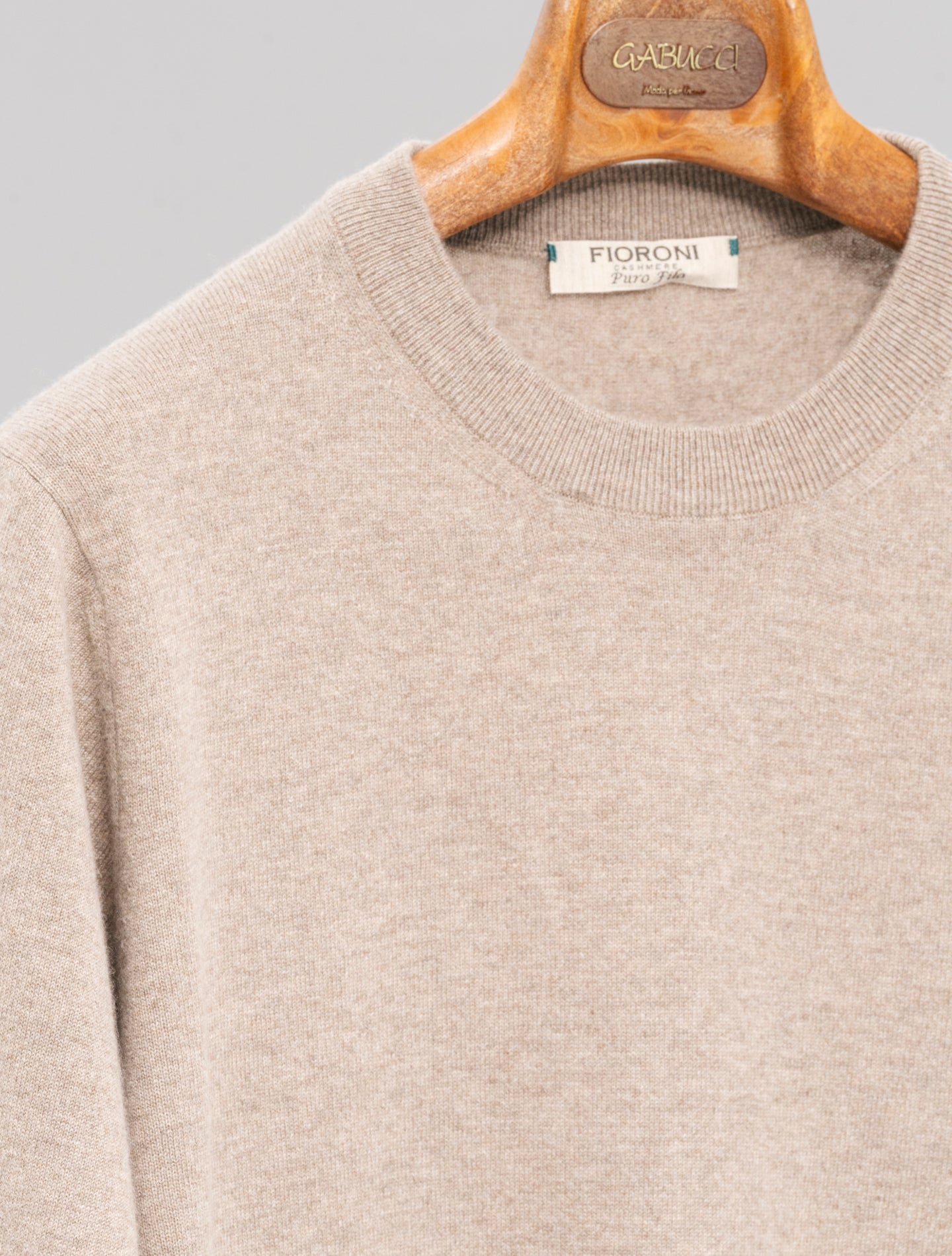 Baby Cashmere Crewneck Beige Fioroni Knitwear 48