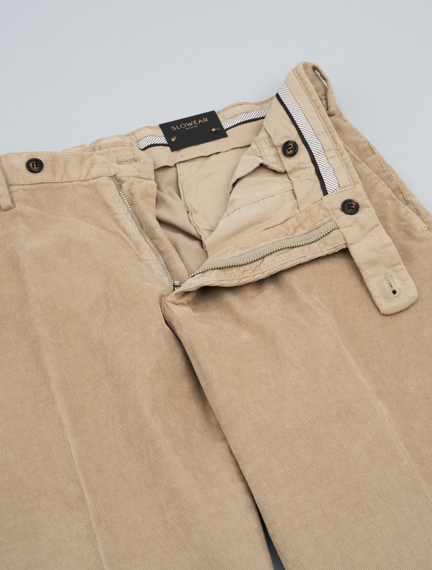Baby Corduroy Regular fit Trousers Beige Incotex Trousers 46