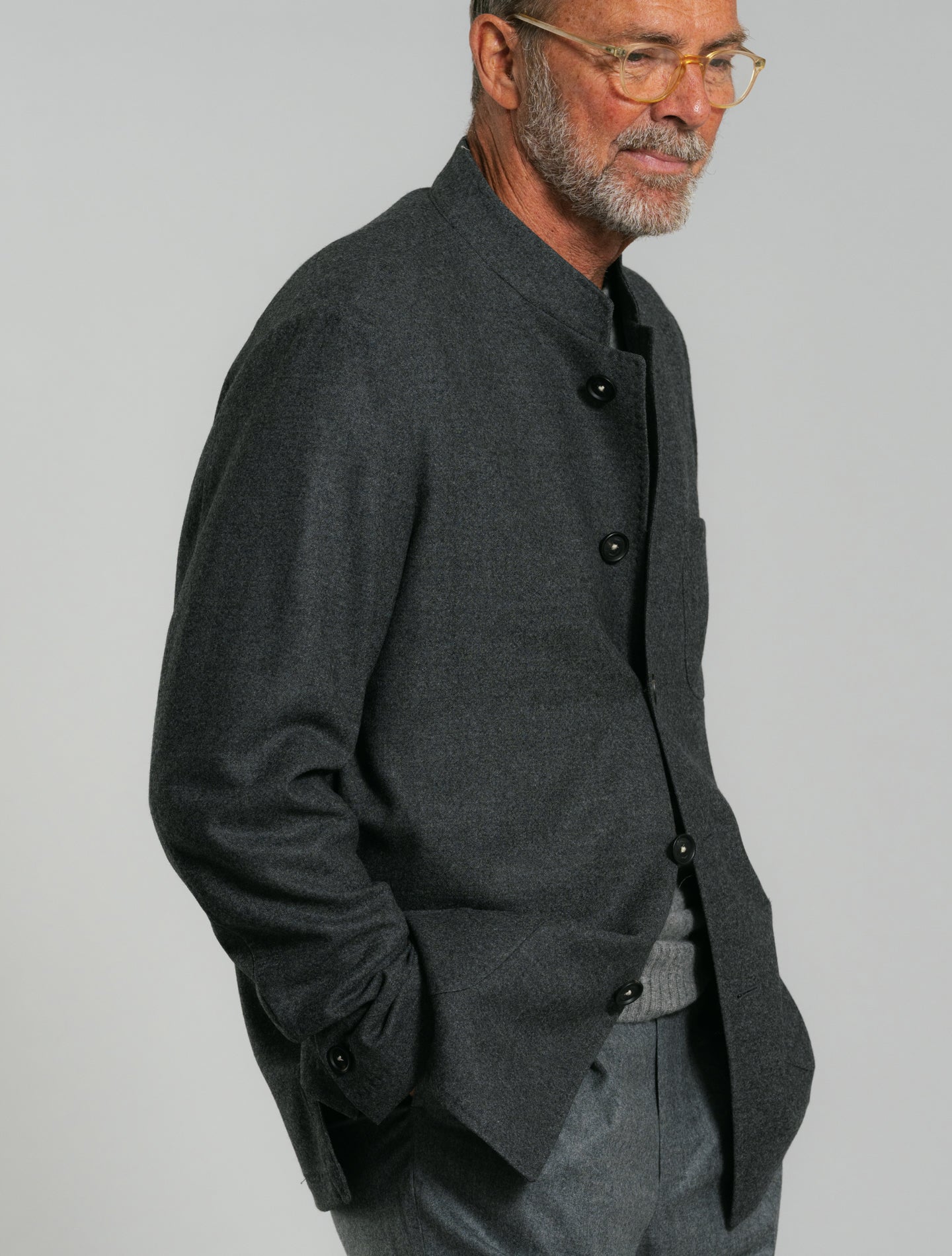 Bali Wool Jacket Grey Massimo Alba Jackets 48