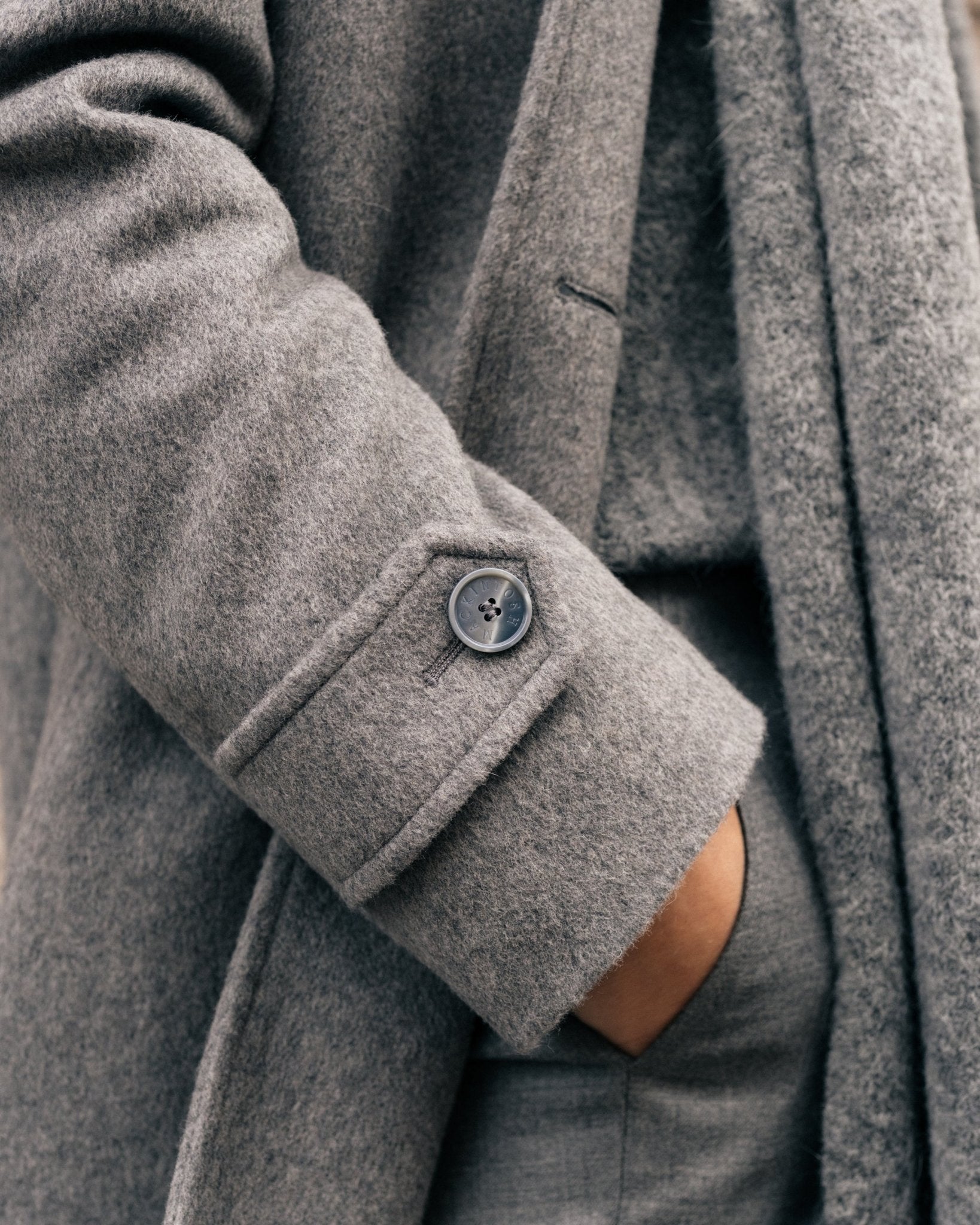 Banton Wool Cashmere Coat Grey Mackintosh Outerwear 6/XXS