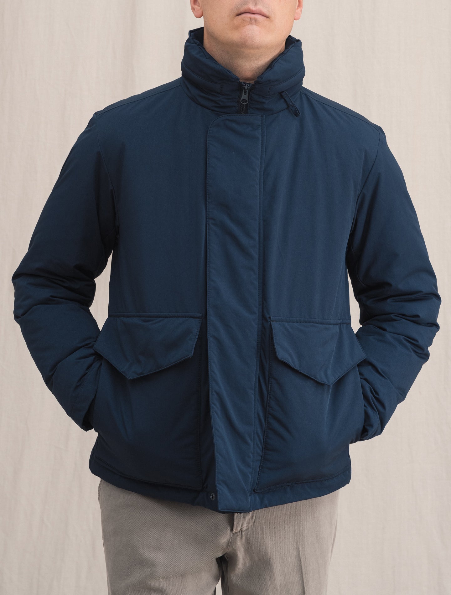 Bell Down Jacket Navy Aspesi Outerwear S
