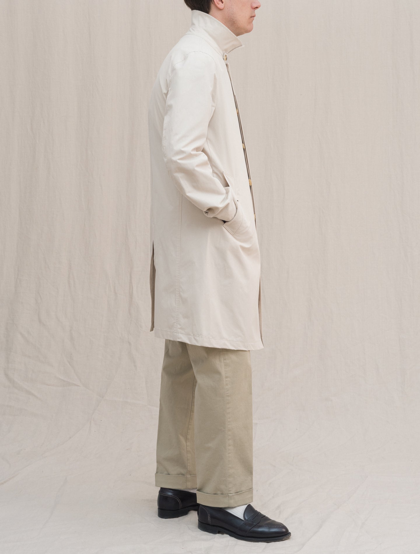 Bertram Technical Cotton Coat Sand Manto Outerwear 48