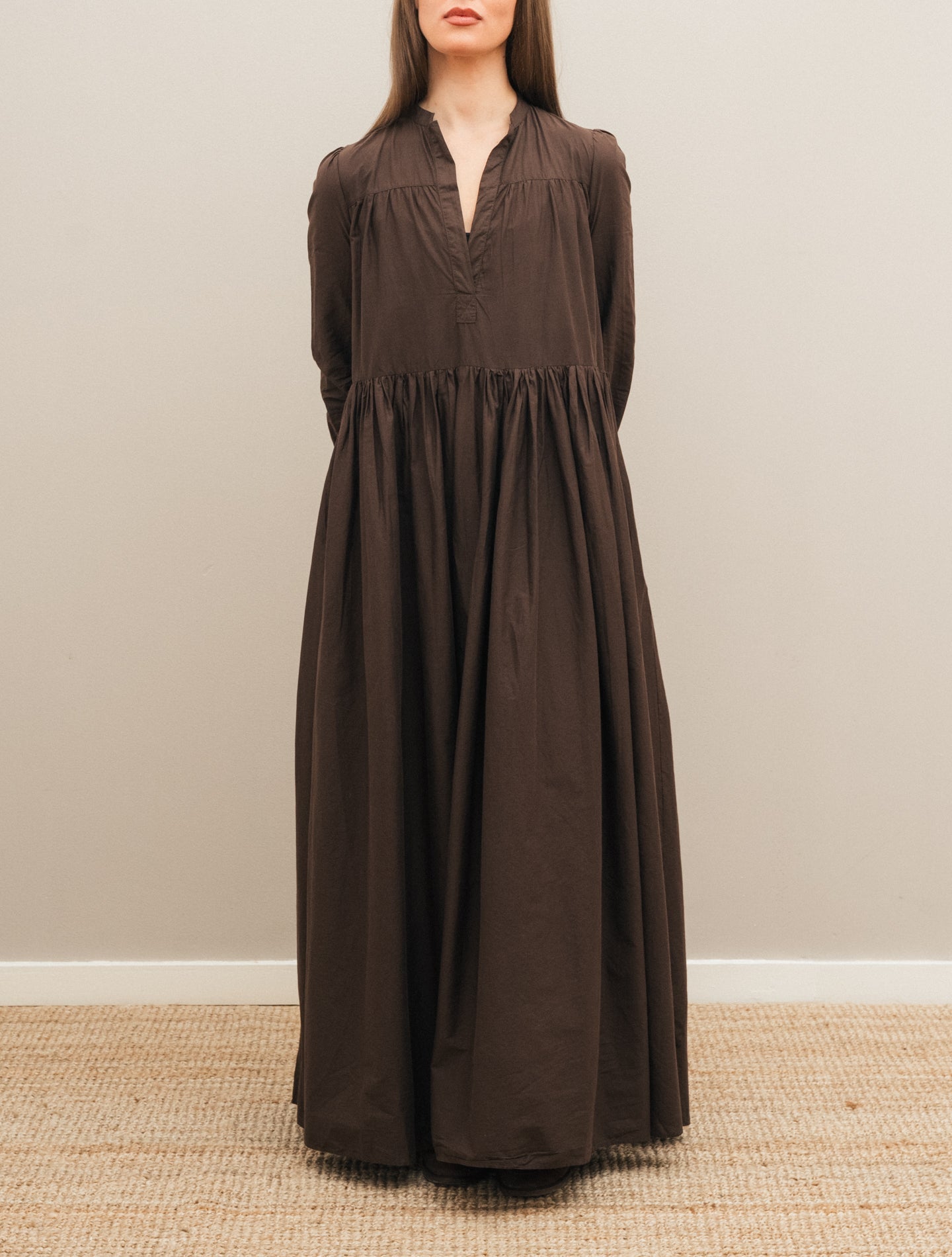 Boheme Maxi Dress Brown Aspesi Dresses IT 38