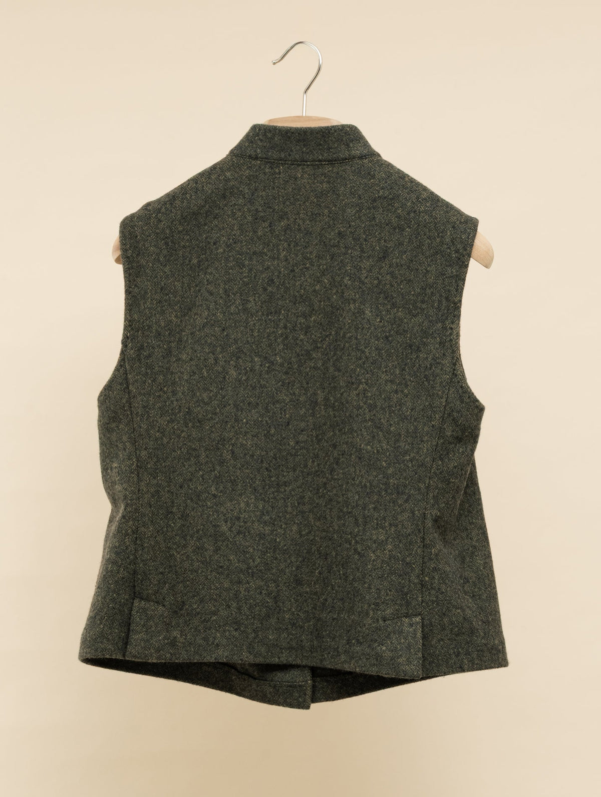 Boxy Buttoned Wool Cashmere Vest Military Massimo Alba Blouses XS