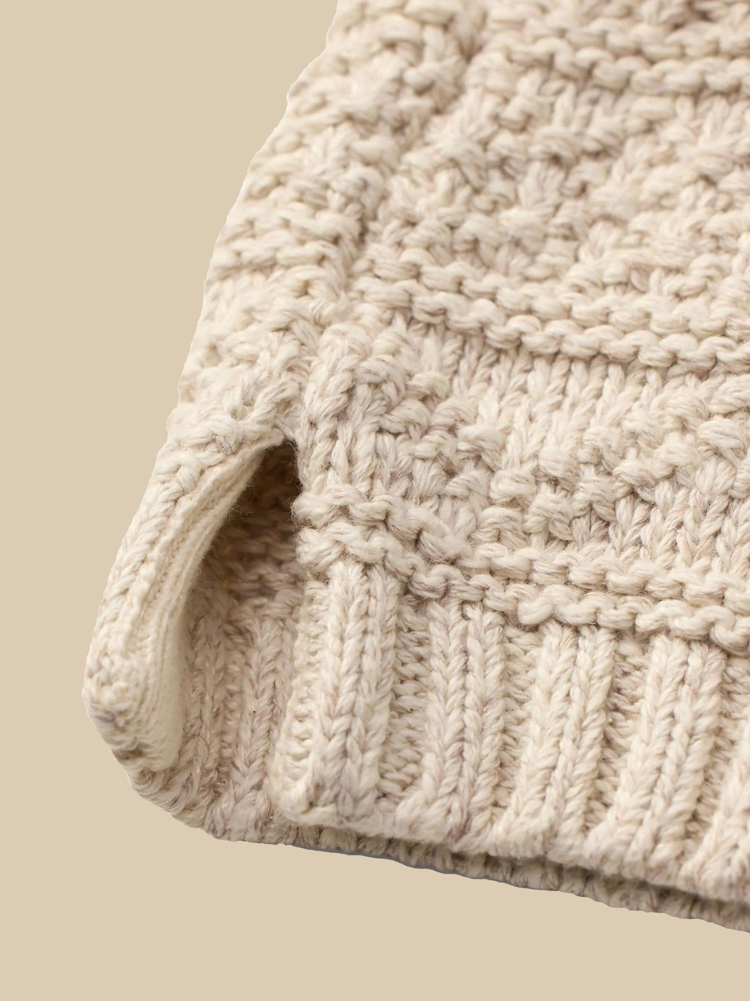 Cable - Knit Roll Neck Jumper Cream RRL Knitwear S