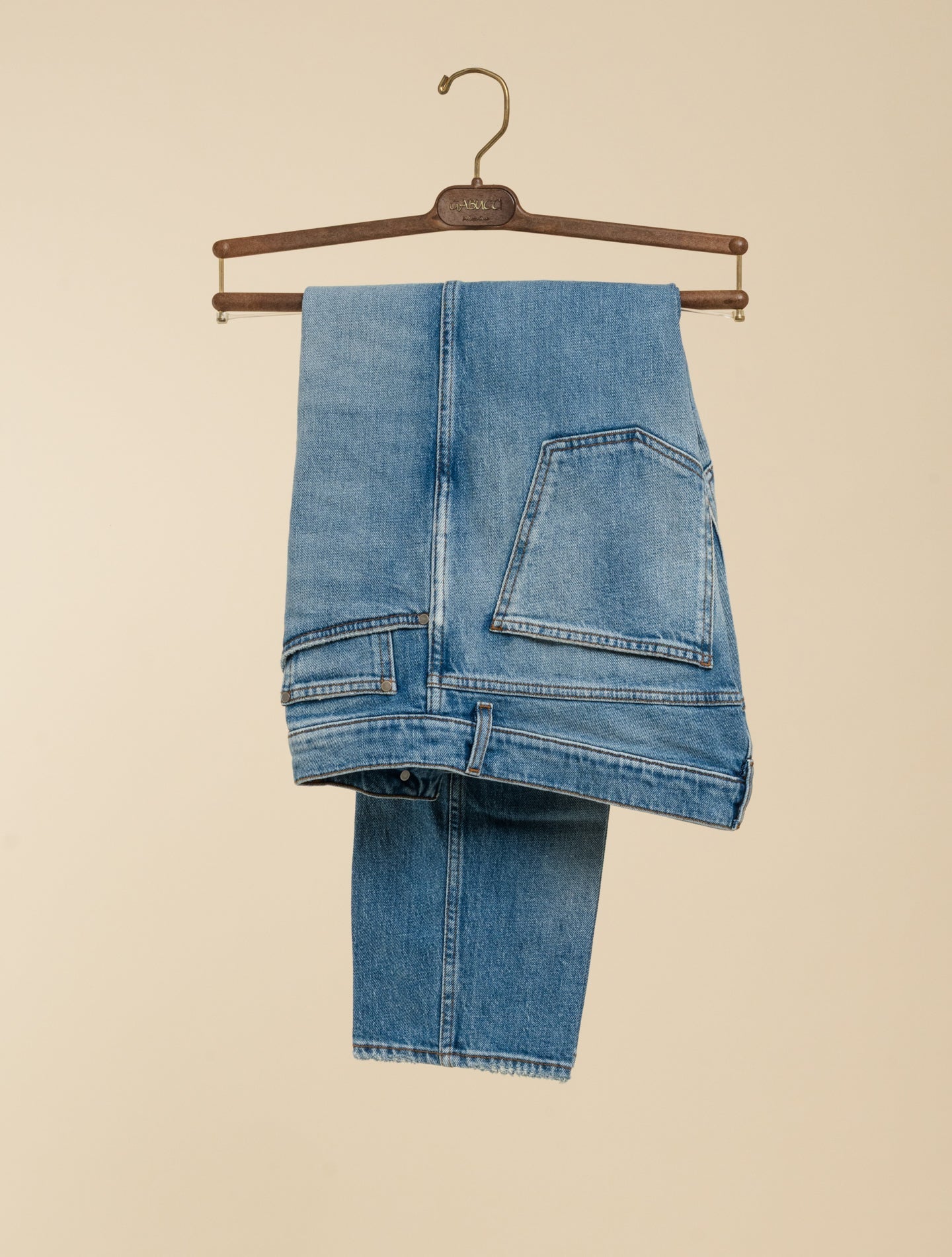 Carrot Fit Five - pocket Jeans Washed Denim Lardini Jeans 31