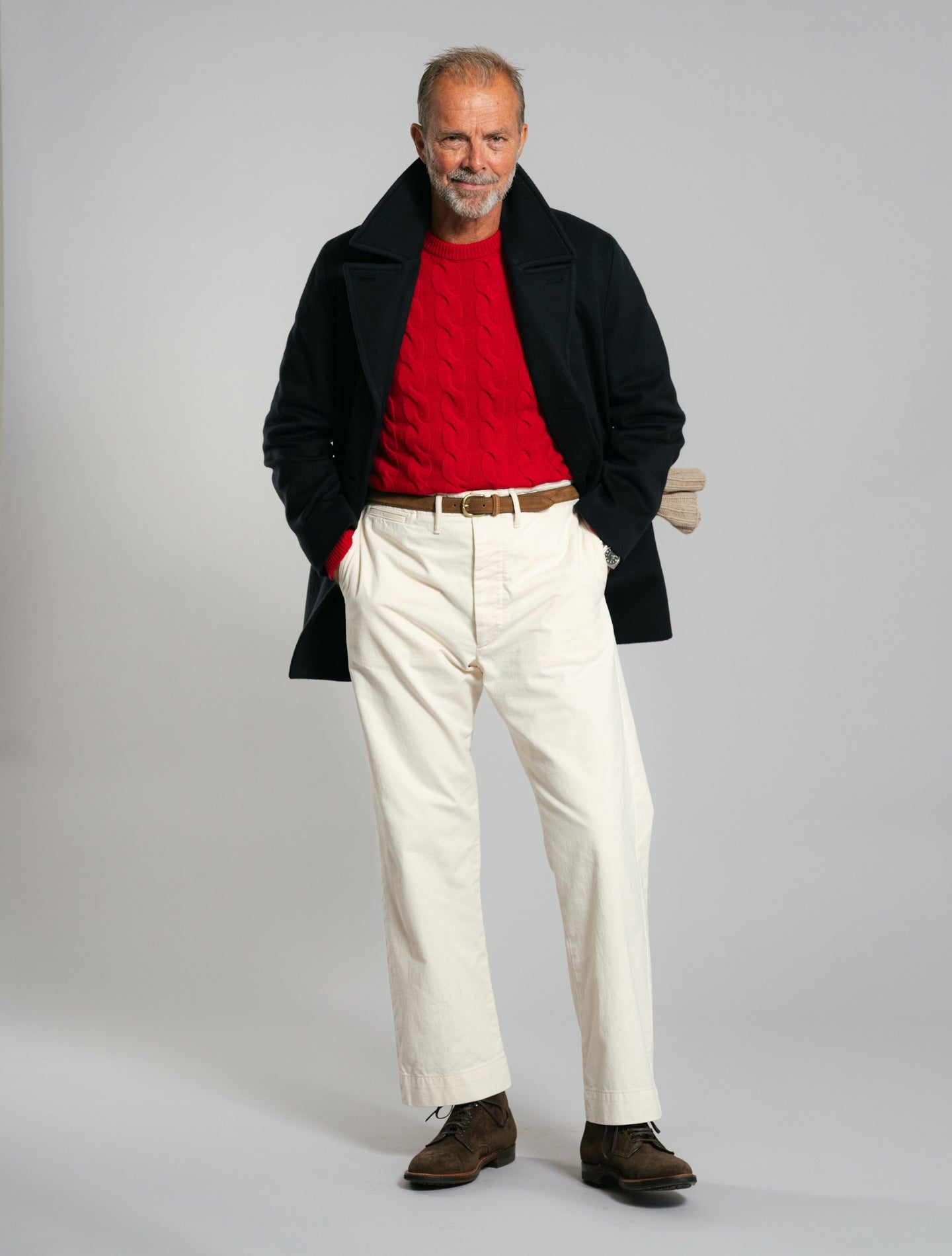 Cashmere Cabel Crewneck Red Jacob Cohën Knitwear M