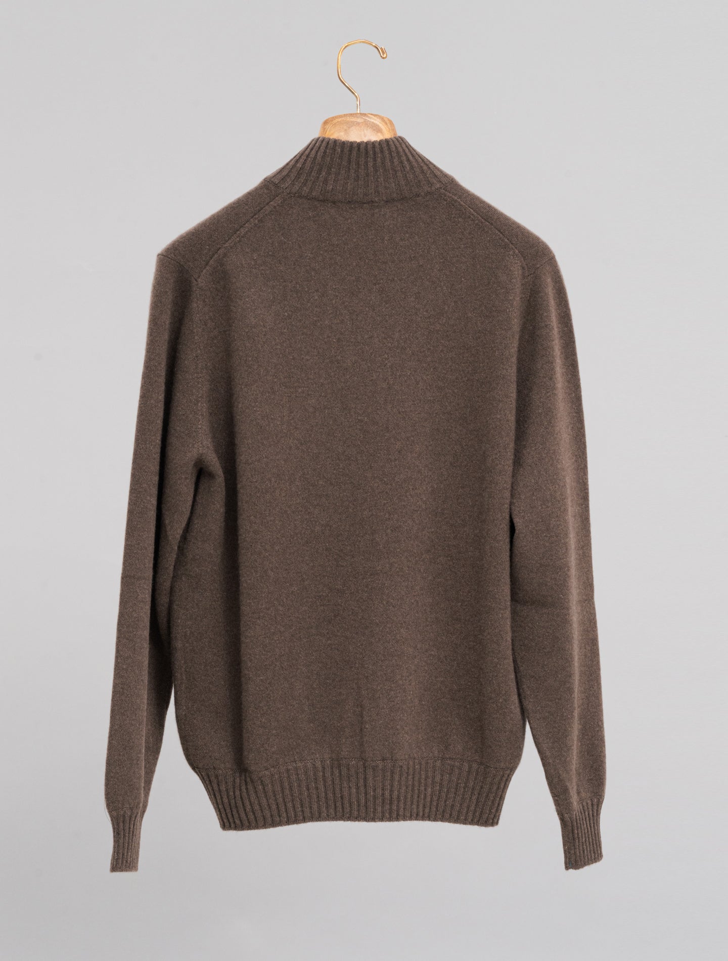 Cashmere Knitted Bomber Dark Brown Fioroni Knitwear 48