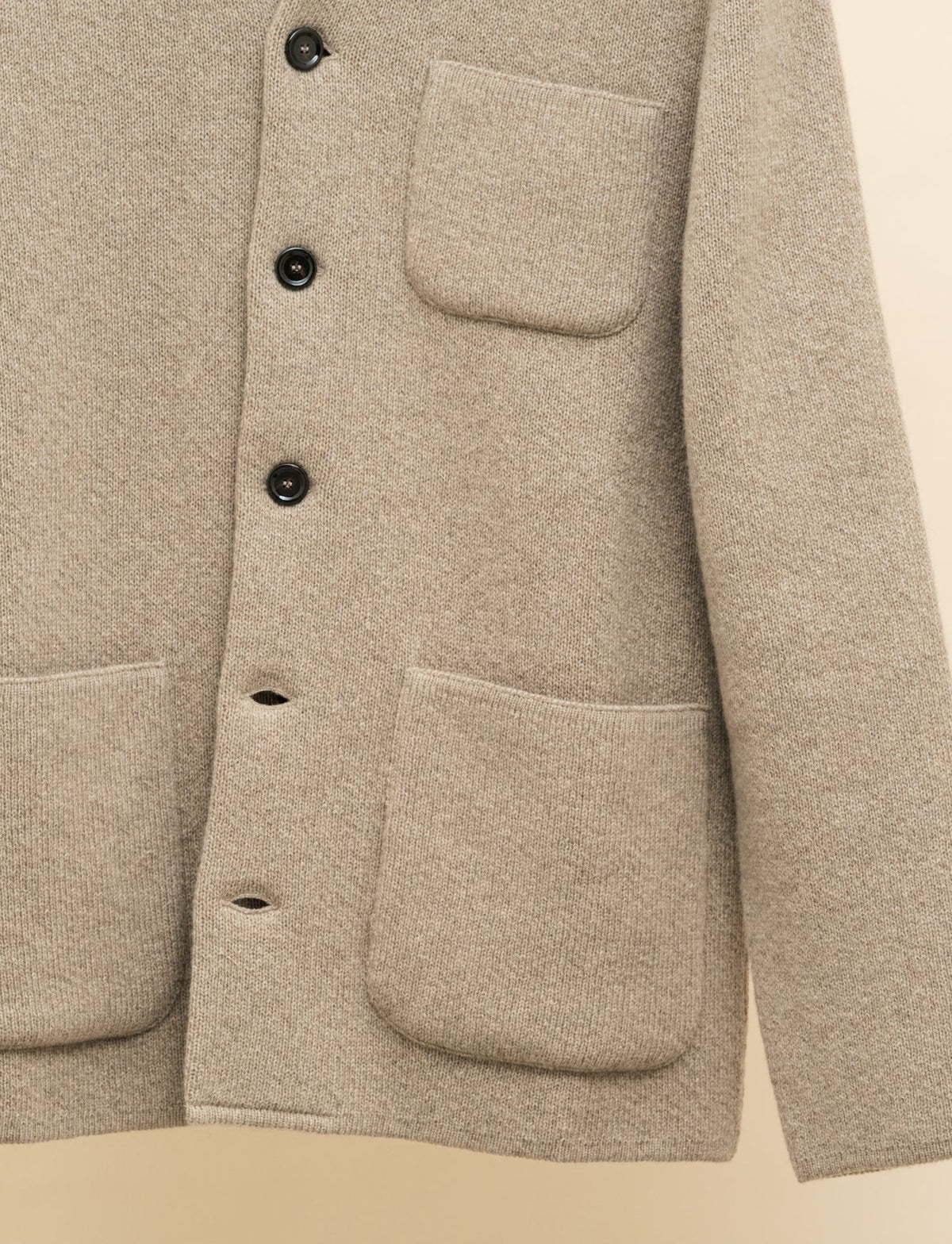 Cashmere Shirt Jacket Beige Lardini Knitwear S