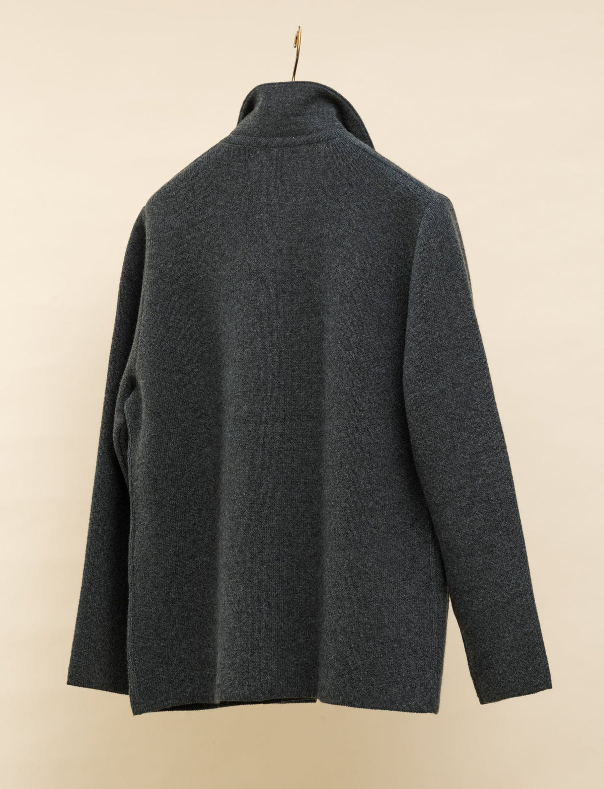 Cashmere Shirt Jacket Charcoal Lardini Knitwear S