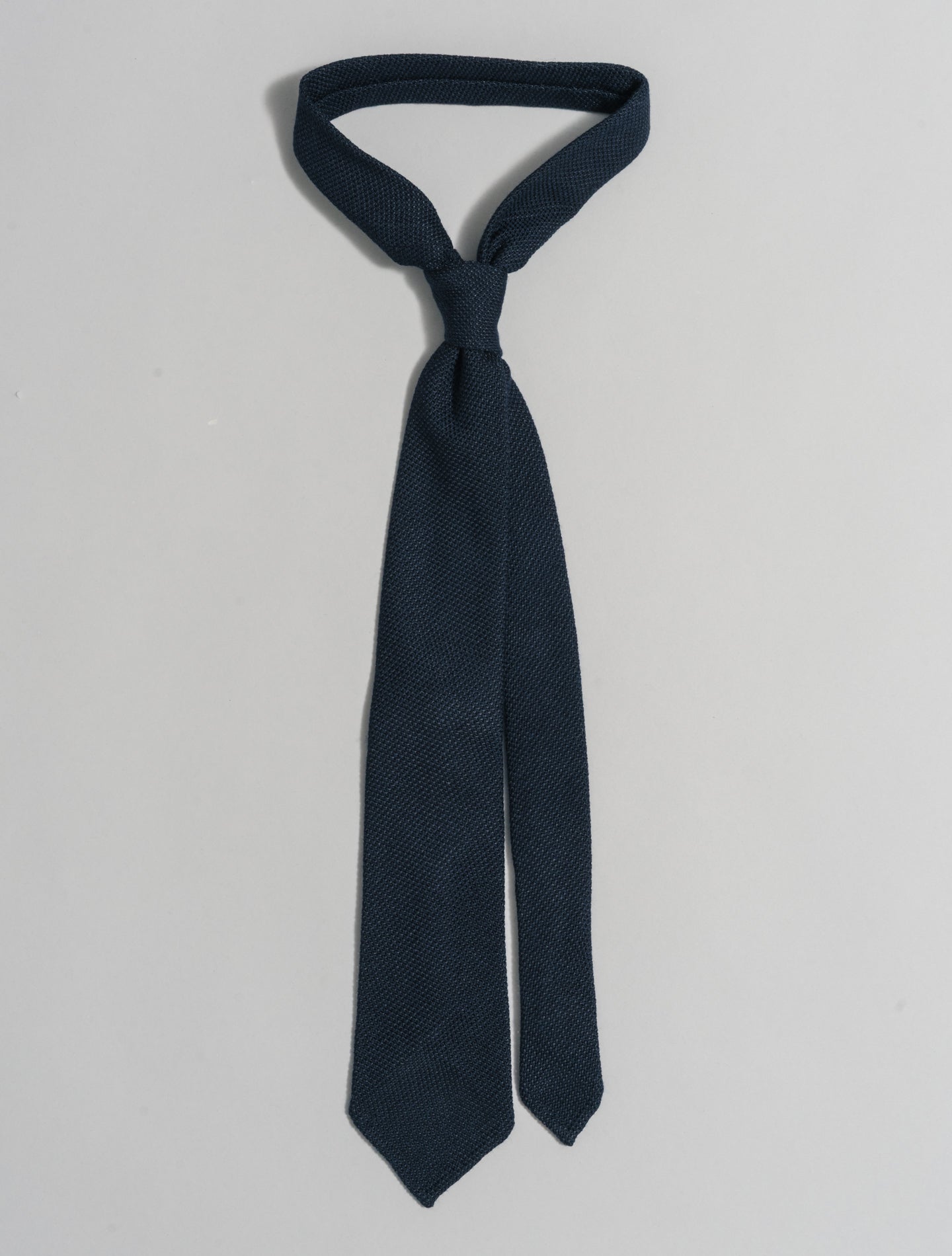 Cashmere Silk Tie Navy Finamore Ties One Size