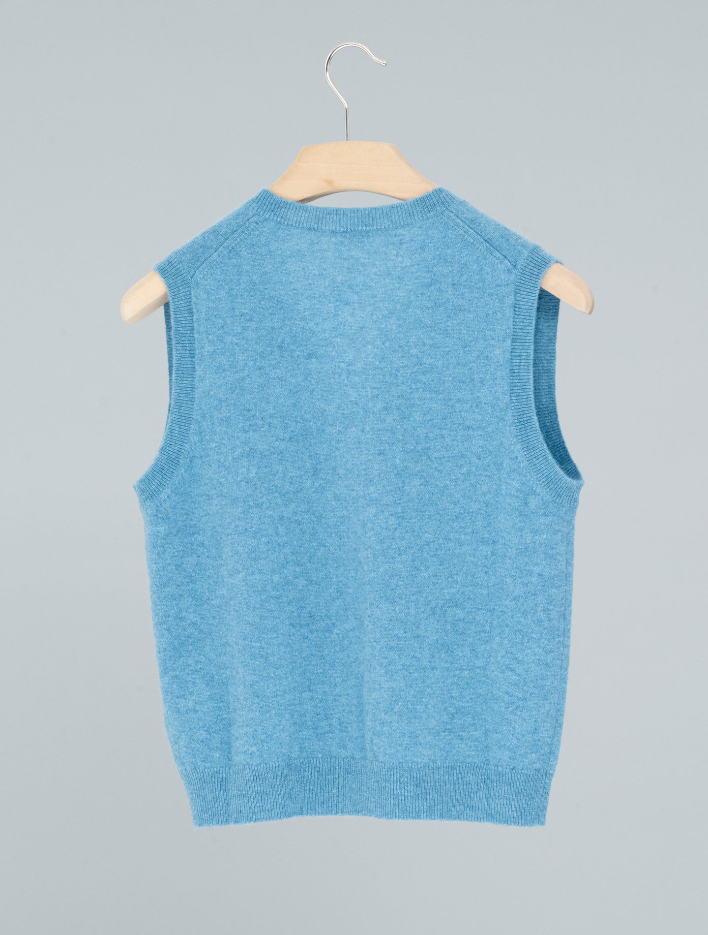 Cashmere Vest Top Azzurro Aspesi Knitwear IT 40