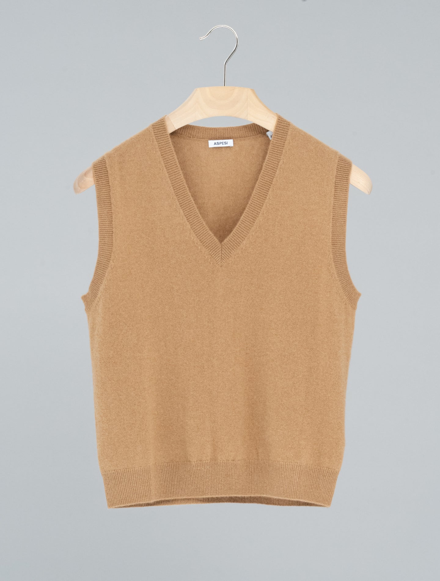 Cashmere Vest Top Camel Aspesi Knitwear IT 40