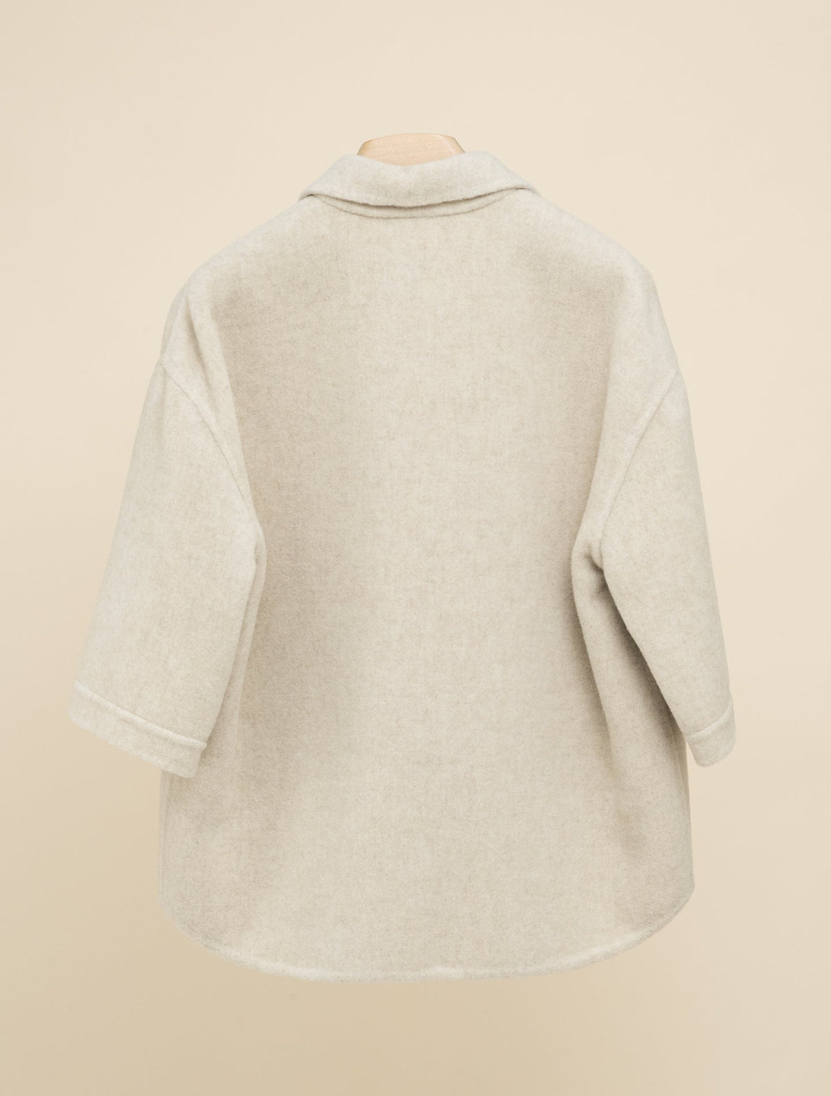Celeste Wool Cashmere Shirt Jacket Beige Fedeli Outerwear S