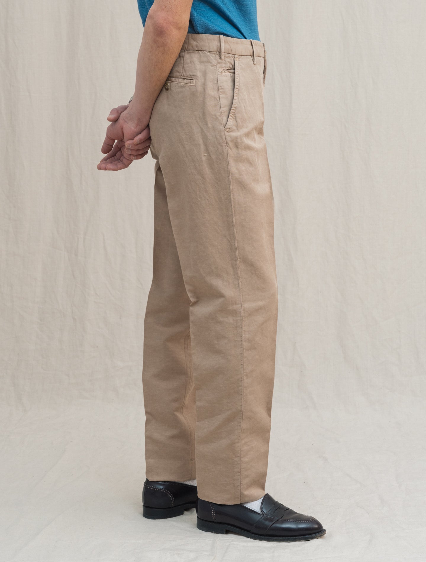 Chinolino Regular Fit Trousers Desert Beige Incotex Trousers 46