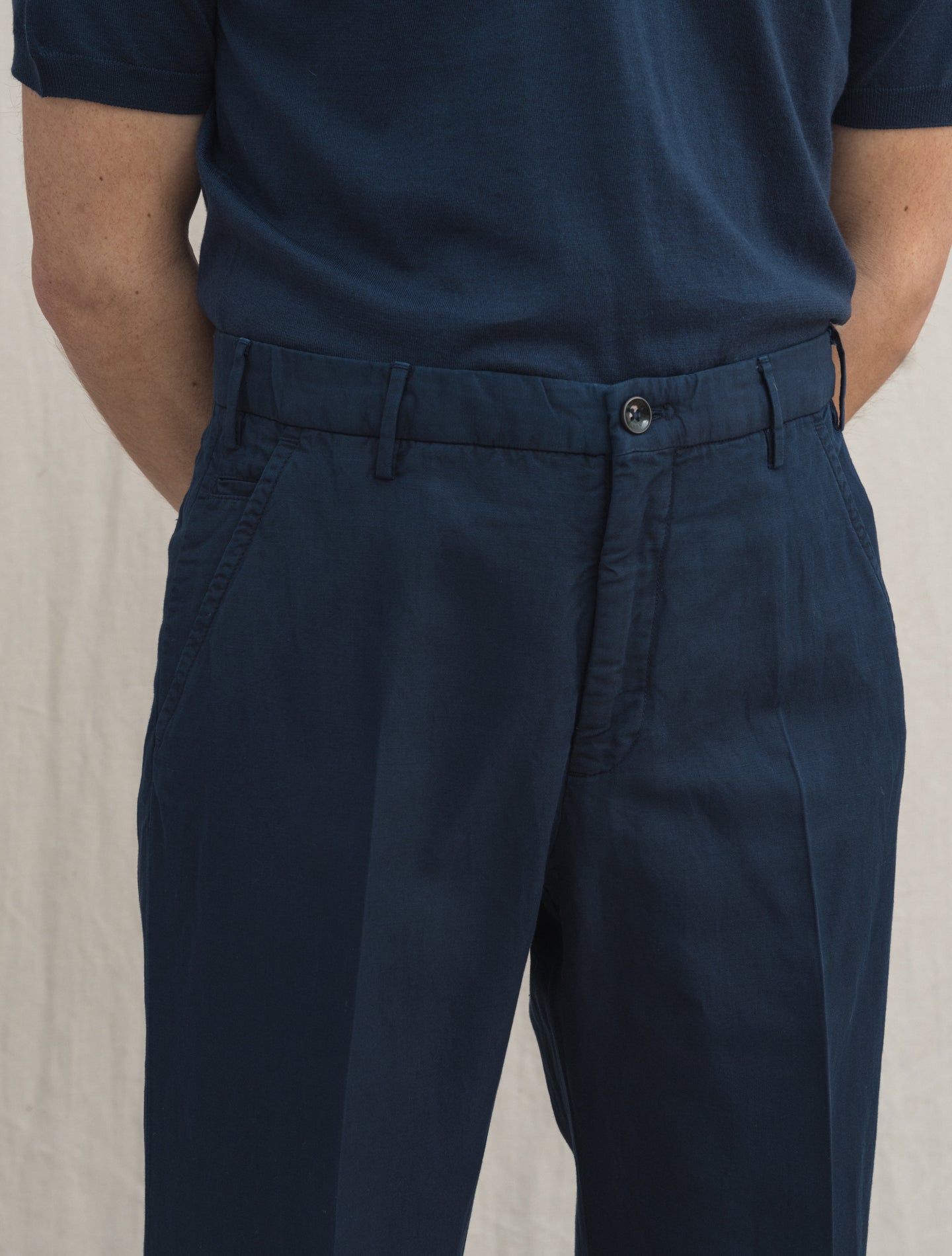 Chinolino Regular Fit Trousers Navy Incotex Trousers 46