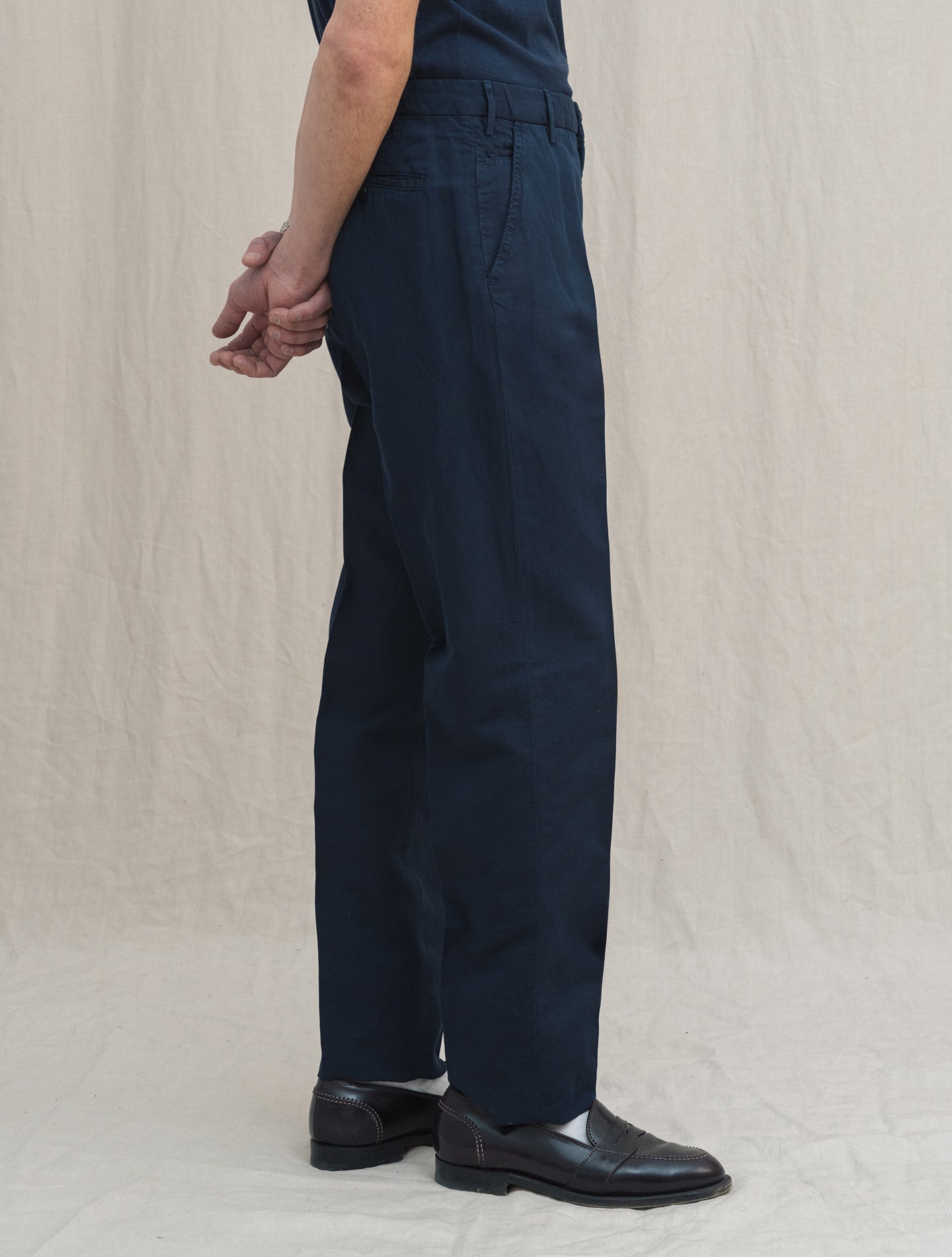 Chinolino Regular Fit Trousers Navy Incotex Trousers 46