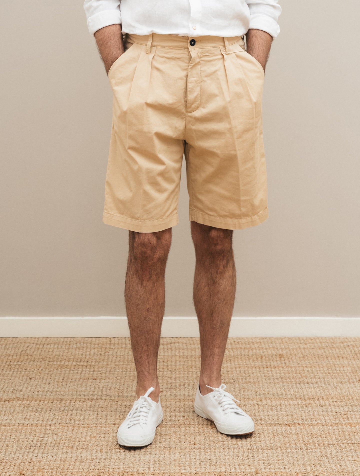 Cliff Cotton Shorts Beige Massimo Alba Shorts 46