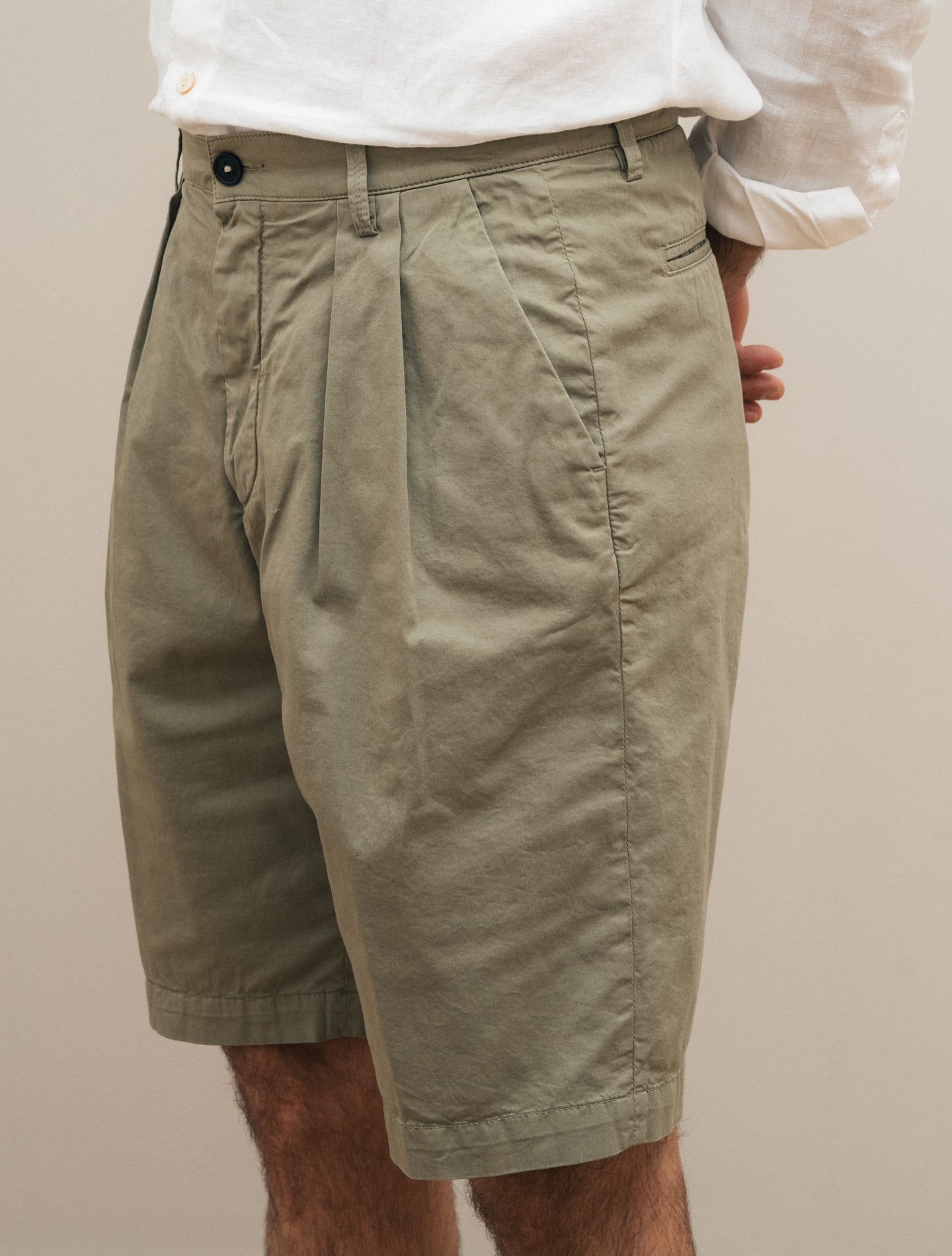 Cliff Cotton Shorts Green Massimo Alba Shorts 46