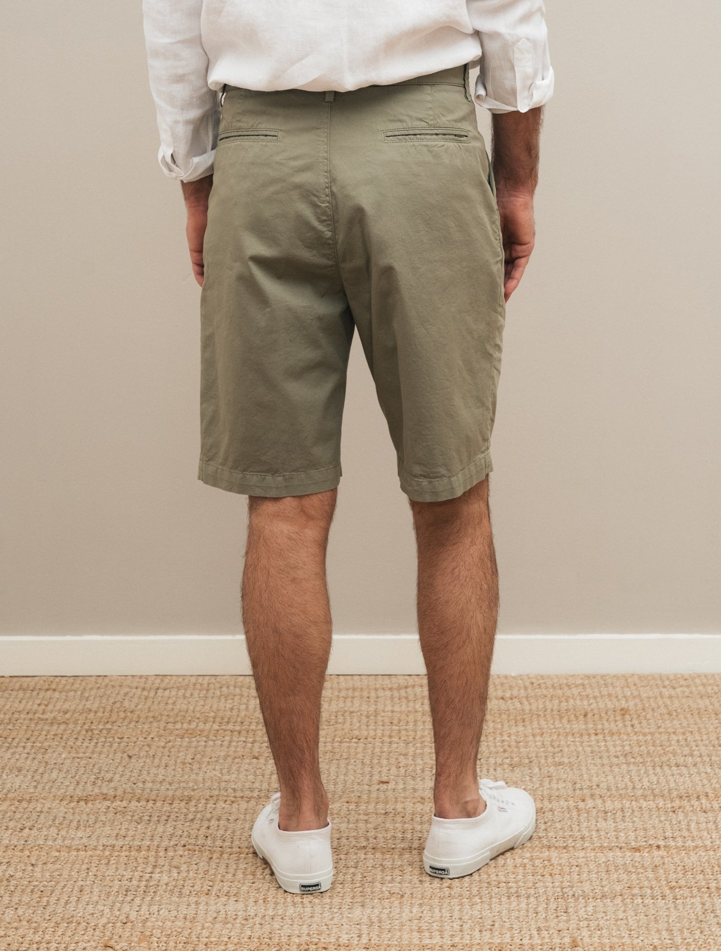 Cliff Cotton Shorts Green Massimo Alba Shorts 46