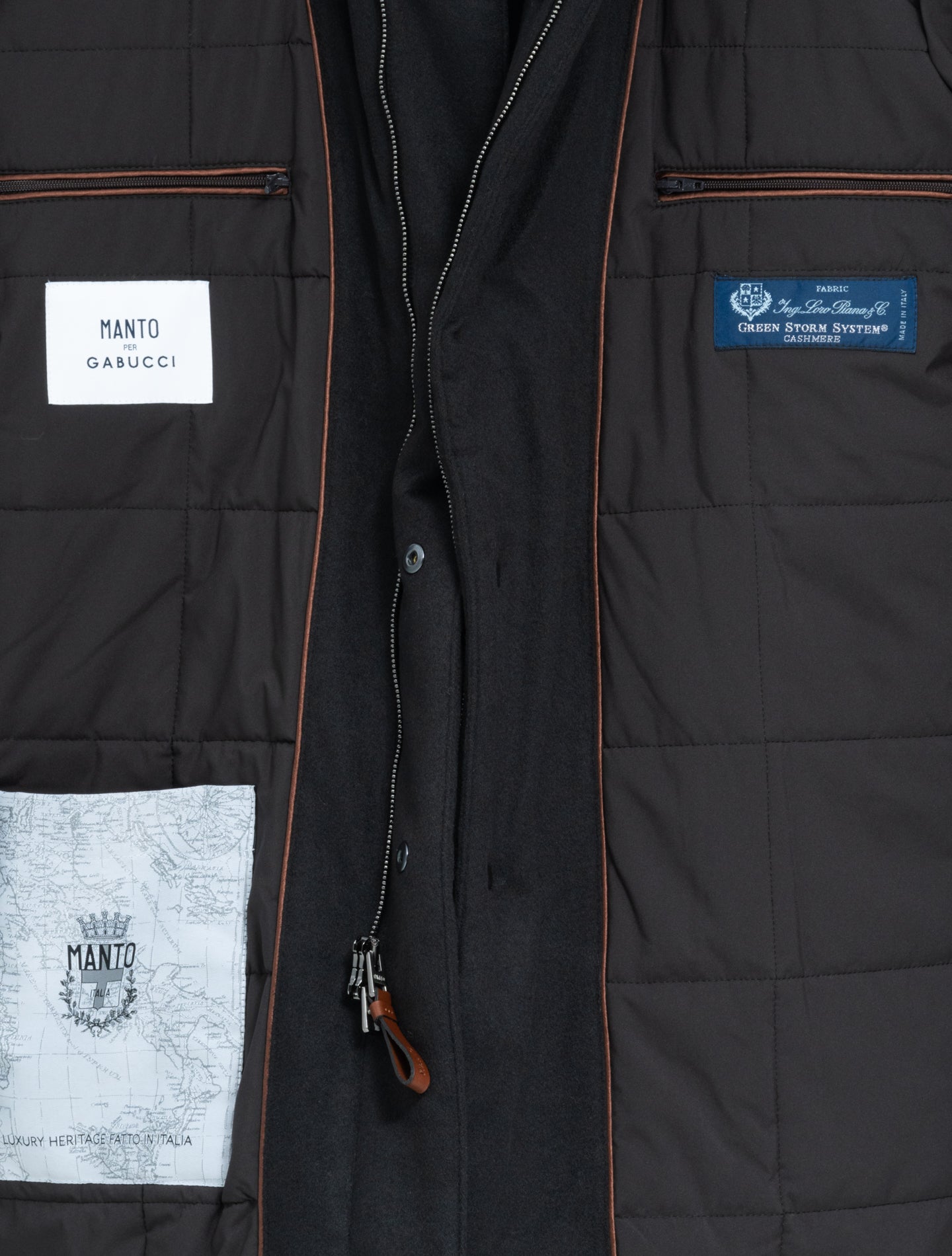 Connor Loro Piana Strom System Cashmere Jacket Coffee Manto Outerwear 48