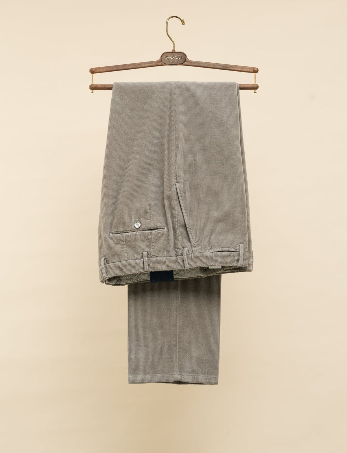 Cotton Cashmere Corduroy Trousers Taupe Santaniello Trousers 48