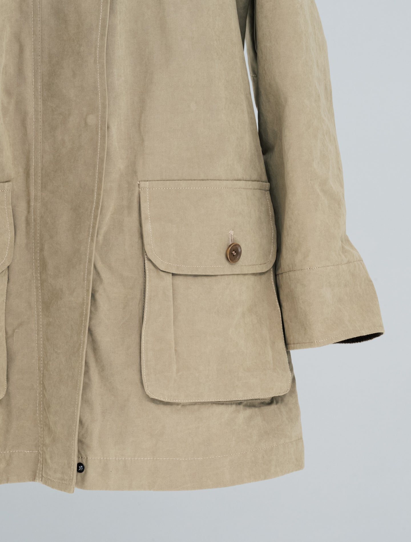 Cotton Dry Wax Shooting Jacket Dive Grey Aspesi Outerwear IT 38