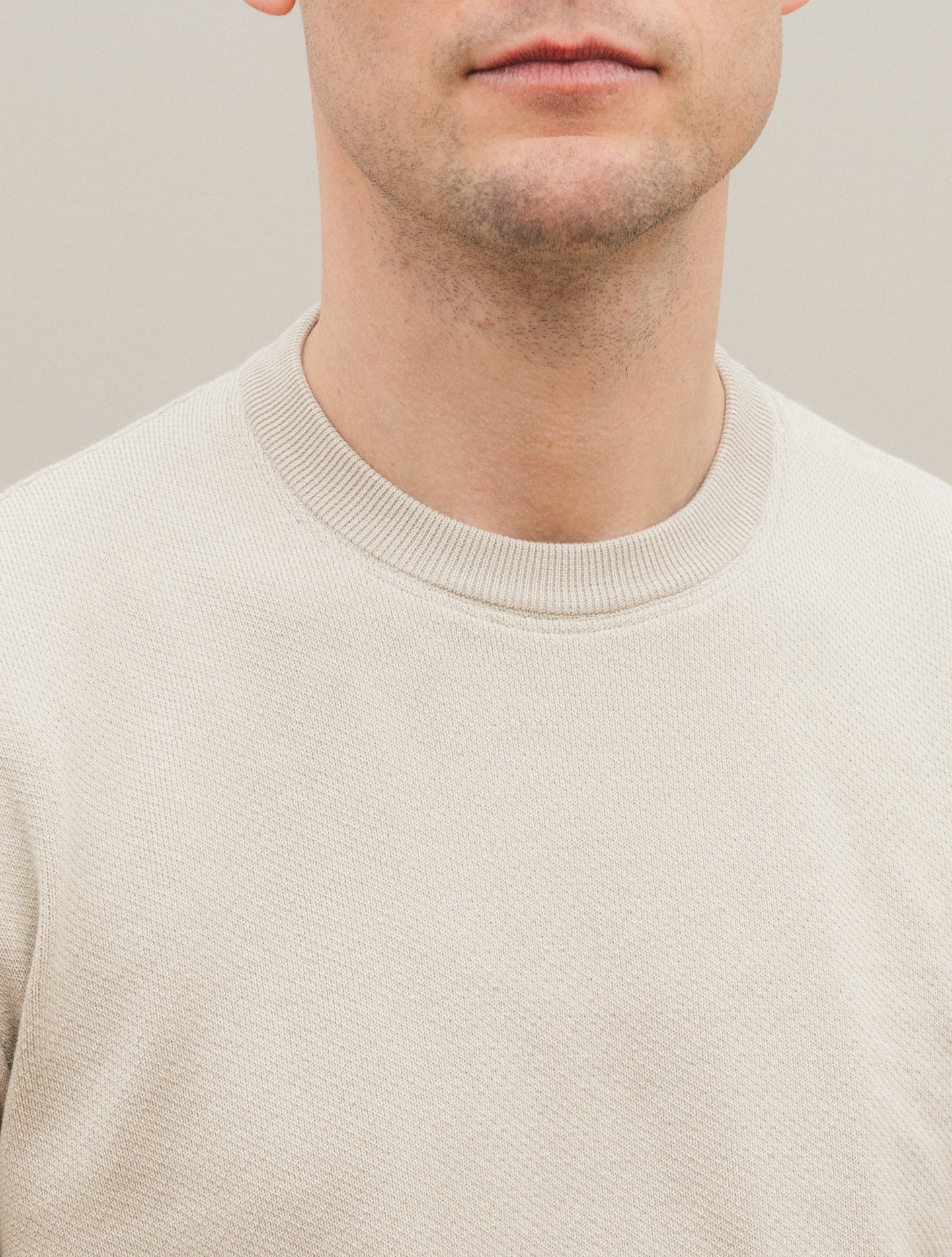 Cotton Knitted Collage Sweater Off White Gabucci Knitwear 48