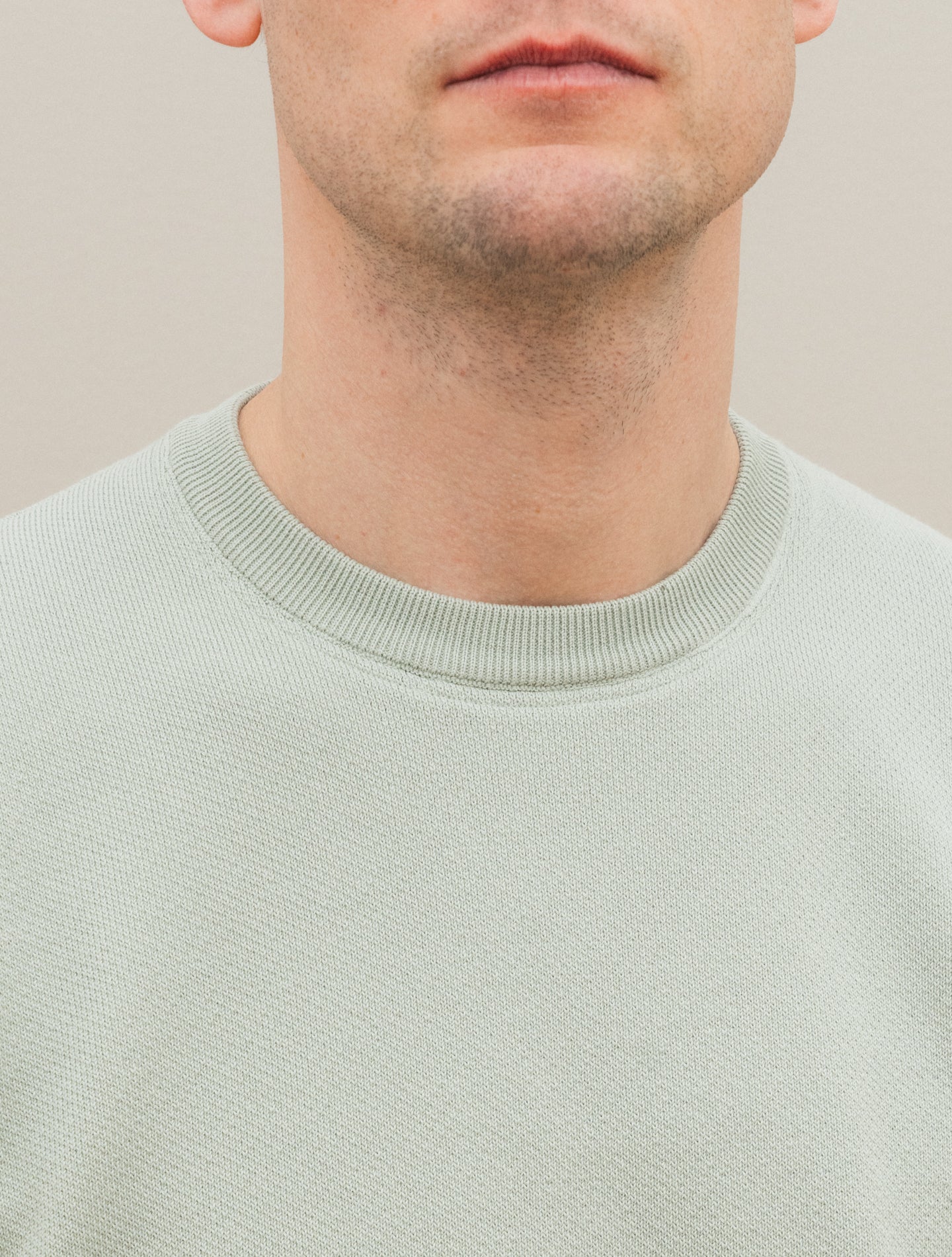 Cotton Knitted Collage Sweater Sage Gabucci Knitwear 48
