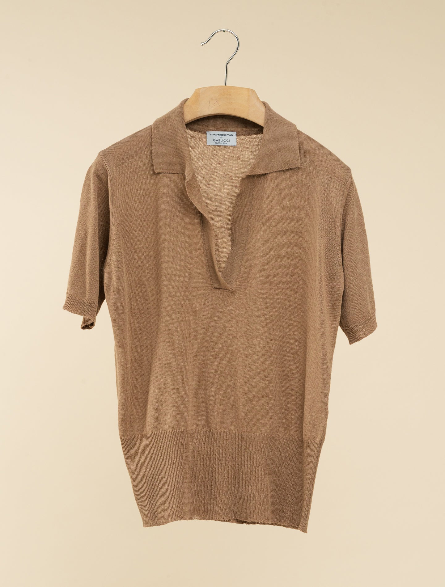 Cotton Linen Polo Shirt Terra Morgano Polo shirts IT 40
