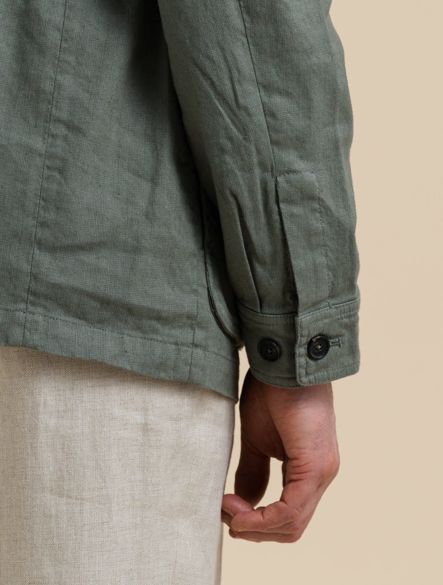 Cotton linen Safari Jacket Military Manto Outerwear 48