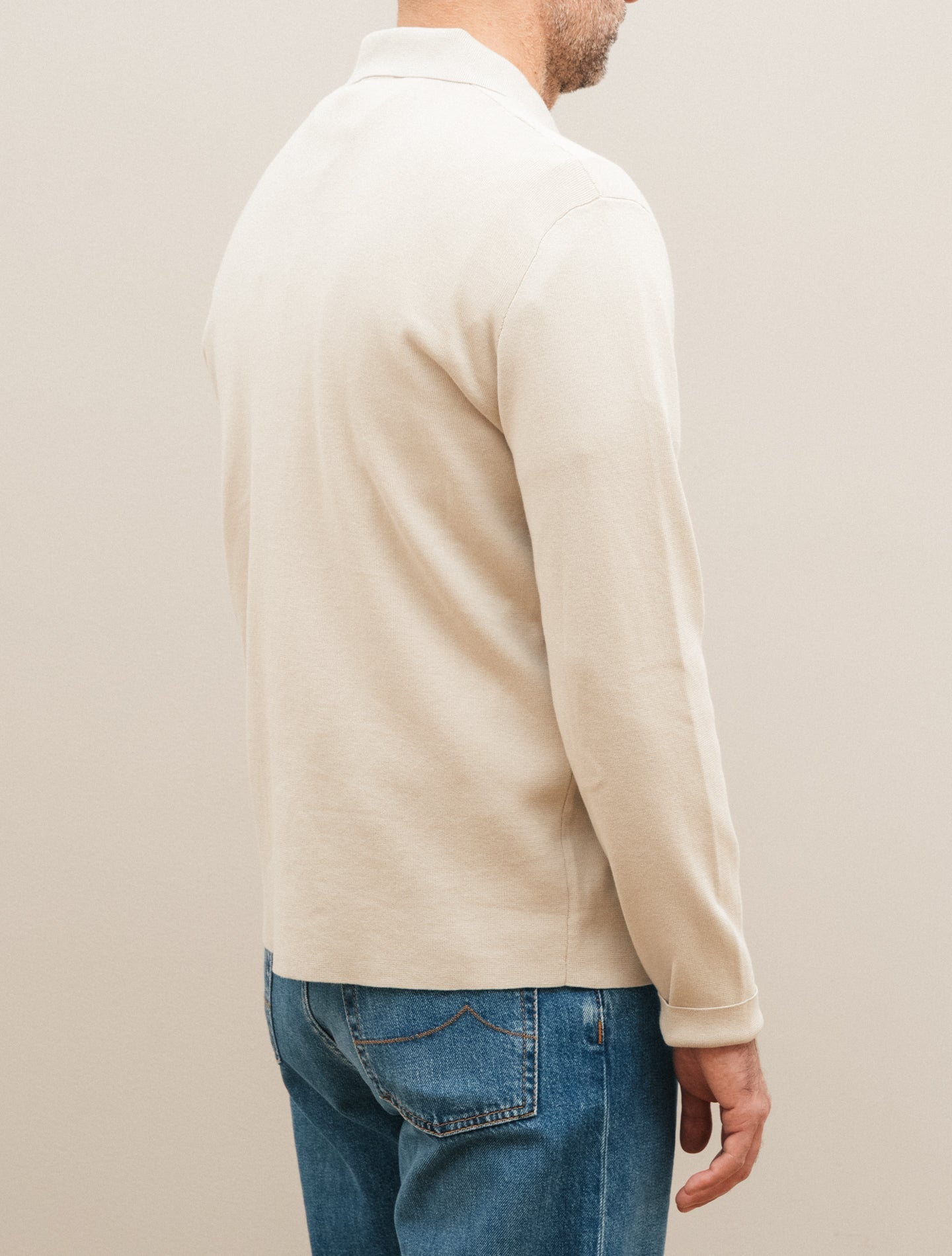 Cotton Milano Stich Overshirt Sand Gabucci Knitwear 48