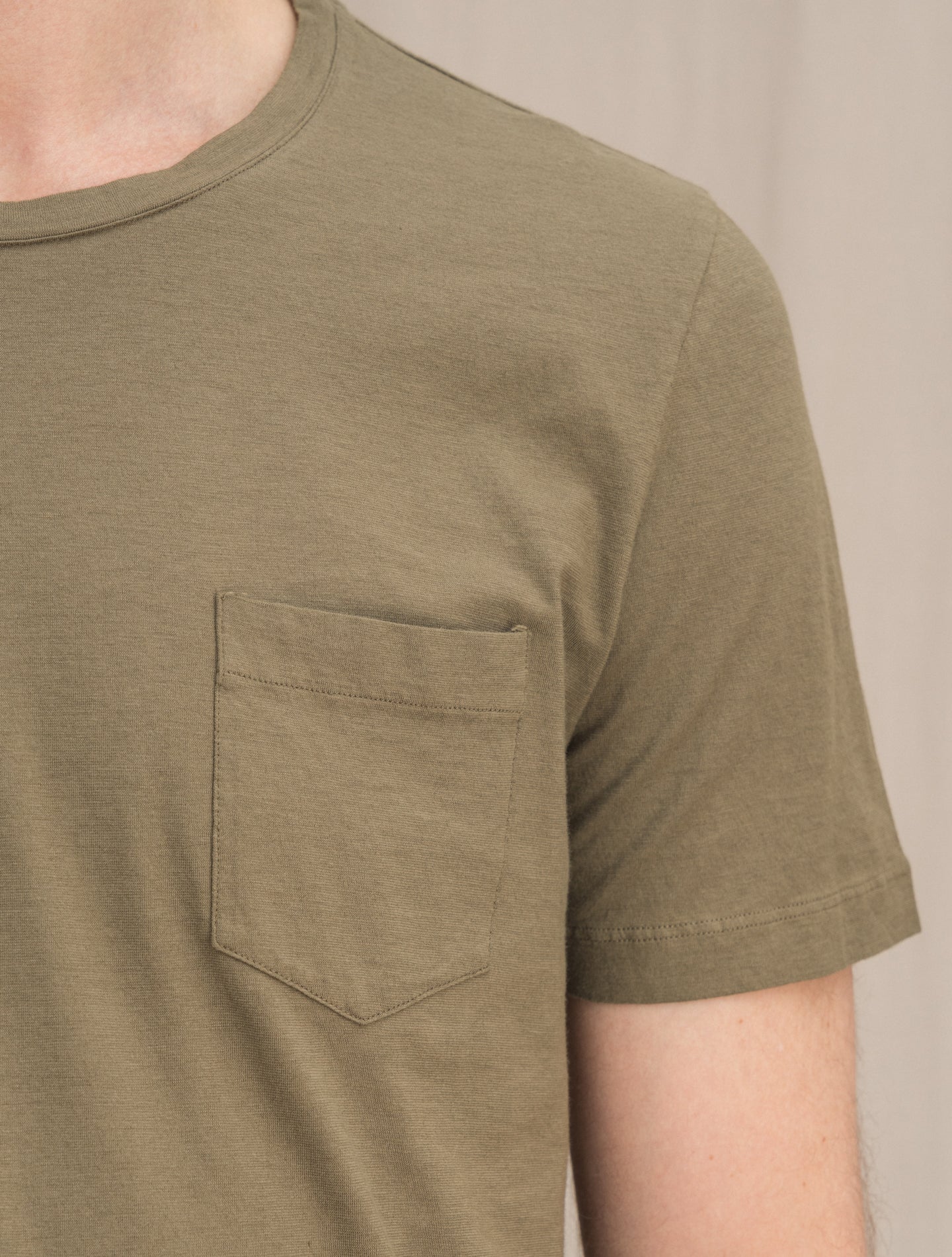 Cotton Panarea T-Shirt Desert Green Massimo Alba T-shirts XS