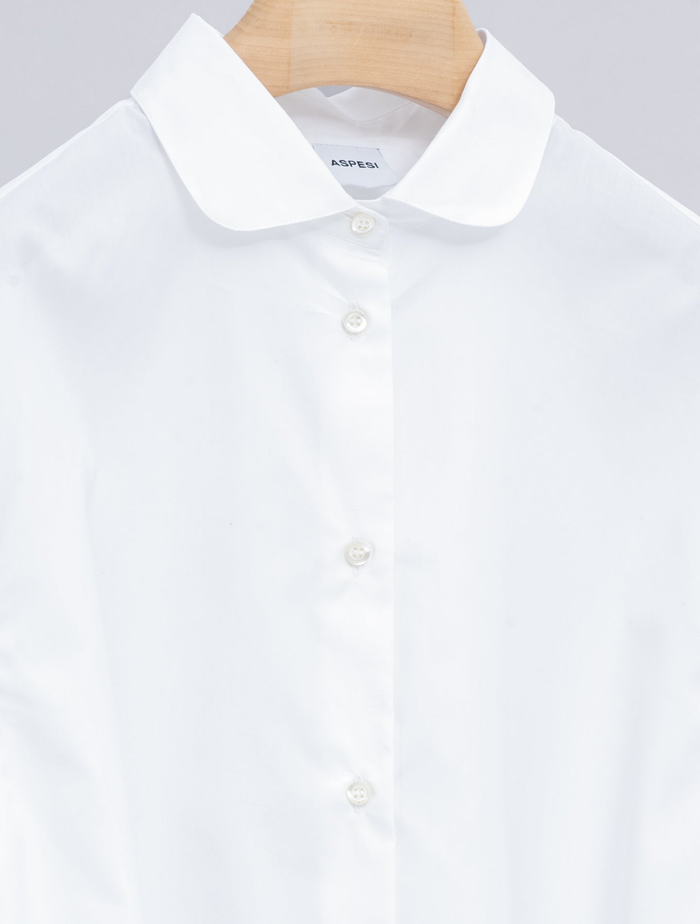 Cotton Poplin Boxy Shirt White Aspesi Shirts IT 38