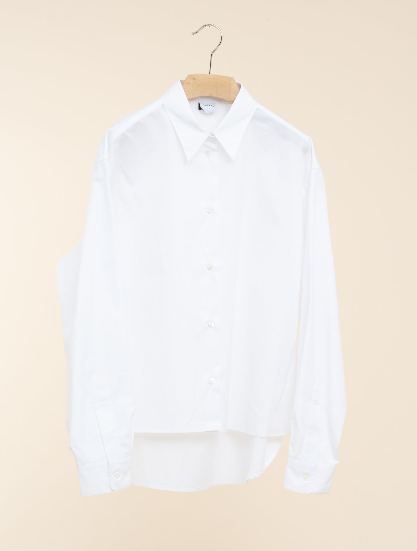 Cotton Poplin Boxy Shirt White Aspesi Shirts IT 38